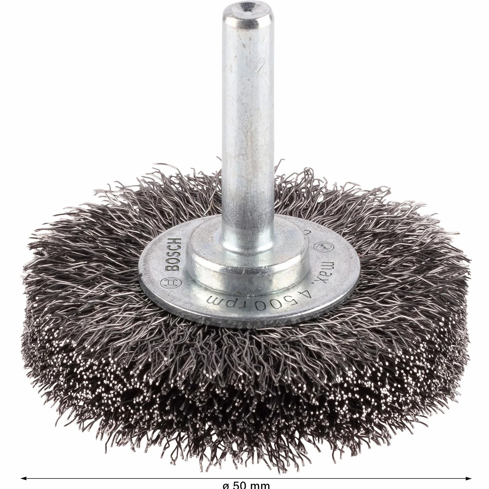 Bosch 1x Spazzola a disco PRO Metal Clean a filo ondulato per trapani avvitatori a rotazione e a percussione, codolo cilindrico (Ø 50 mm, Professional Accessorio Trapano)