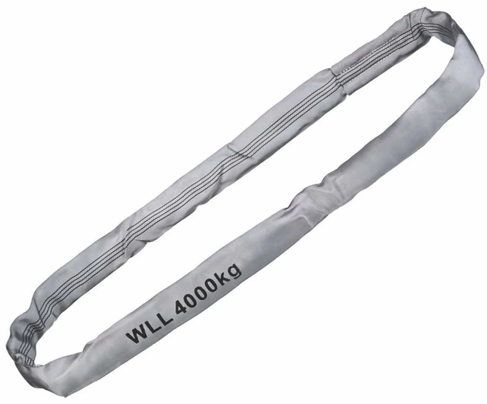 Imbracatura rotonda, WLL 4000 kg, grigio, lunghezza 4 m, circonferenza 8 m