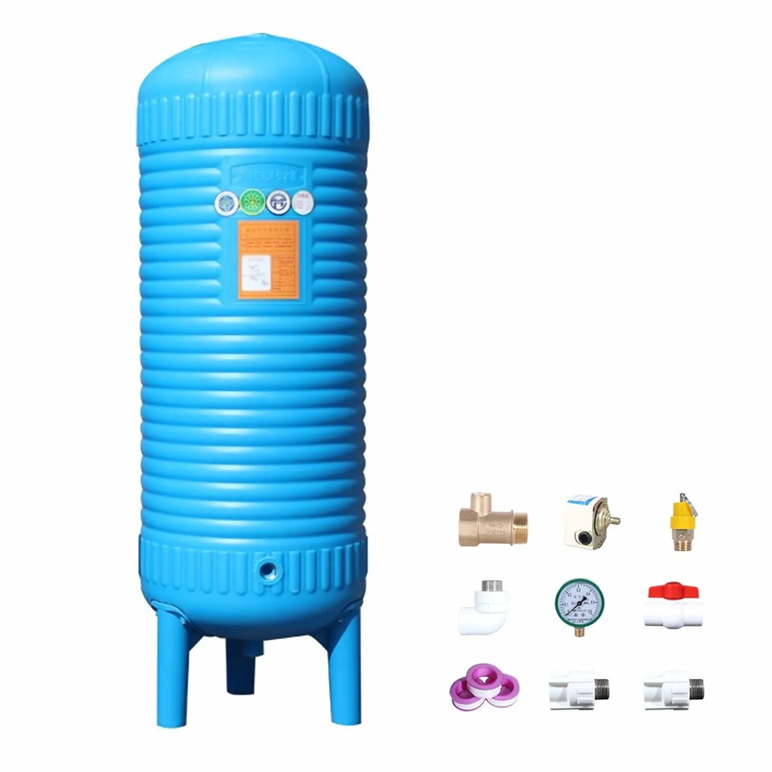 Serbatoio a pressione di stoccaggio dell'acqua in plastica, Vescica automatica di grande capacità, Serbatoio di espansione pressurizzato domestico per sistemi di approvvigionamento idrico