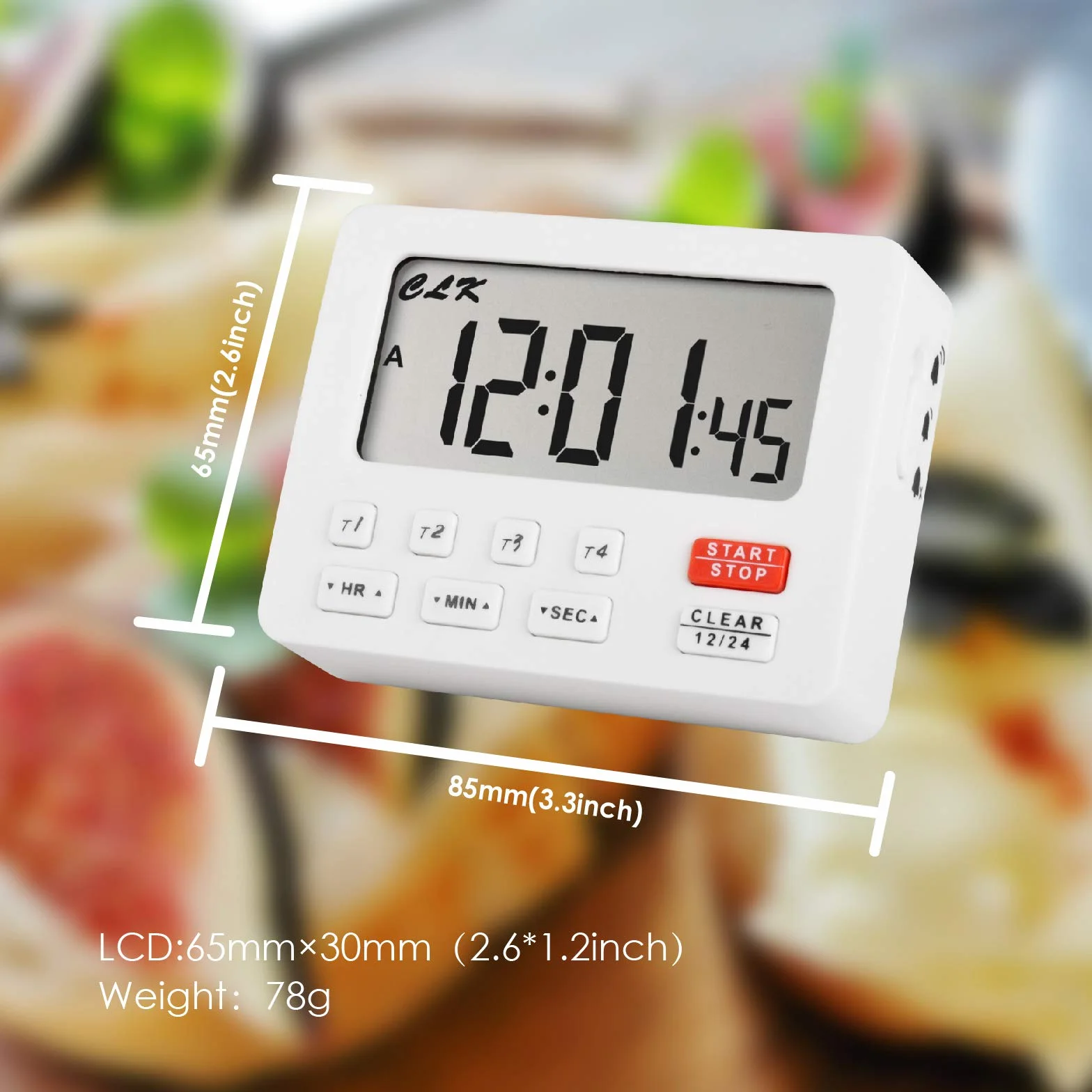 Timer digitale per desktop, cronometro con foro magnetico