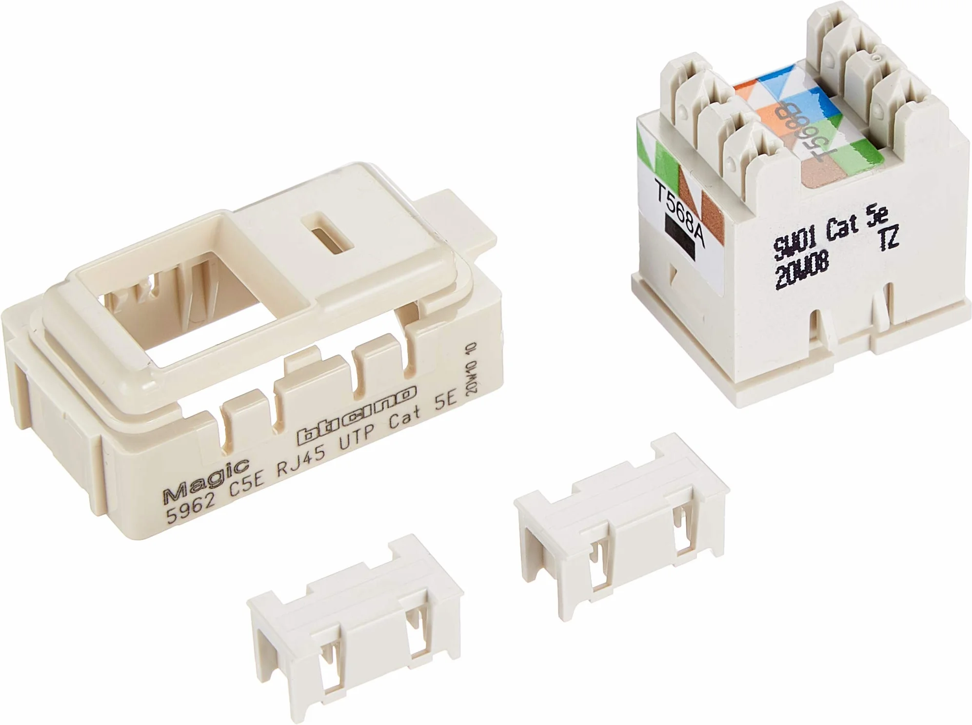 BTicino 5962C5E Serie Magic Presa RJ45, 110IDC, UTP, Cat5E, Avorio