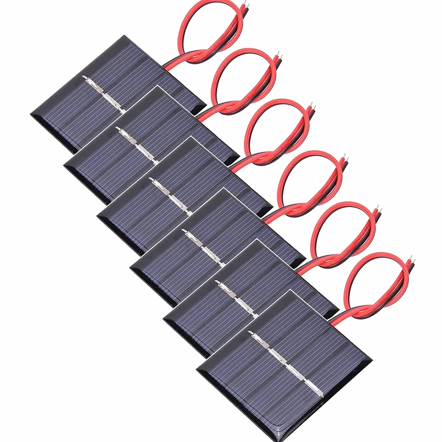 Pannelli Solari Micro Mini 3V 0,3W 65x48mm GTIWUNG 6 Pezzi per Energia Solare Home DIY Progetti di Scienza