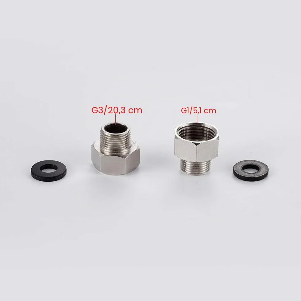 Ibergrif Riduttore Ottone G3/8" x G1/2" Raccordo Filettato Set 2 Pezzi