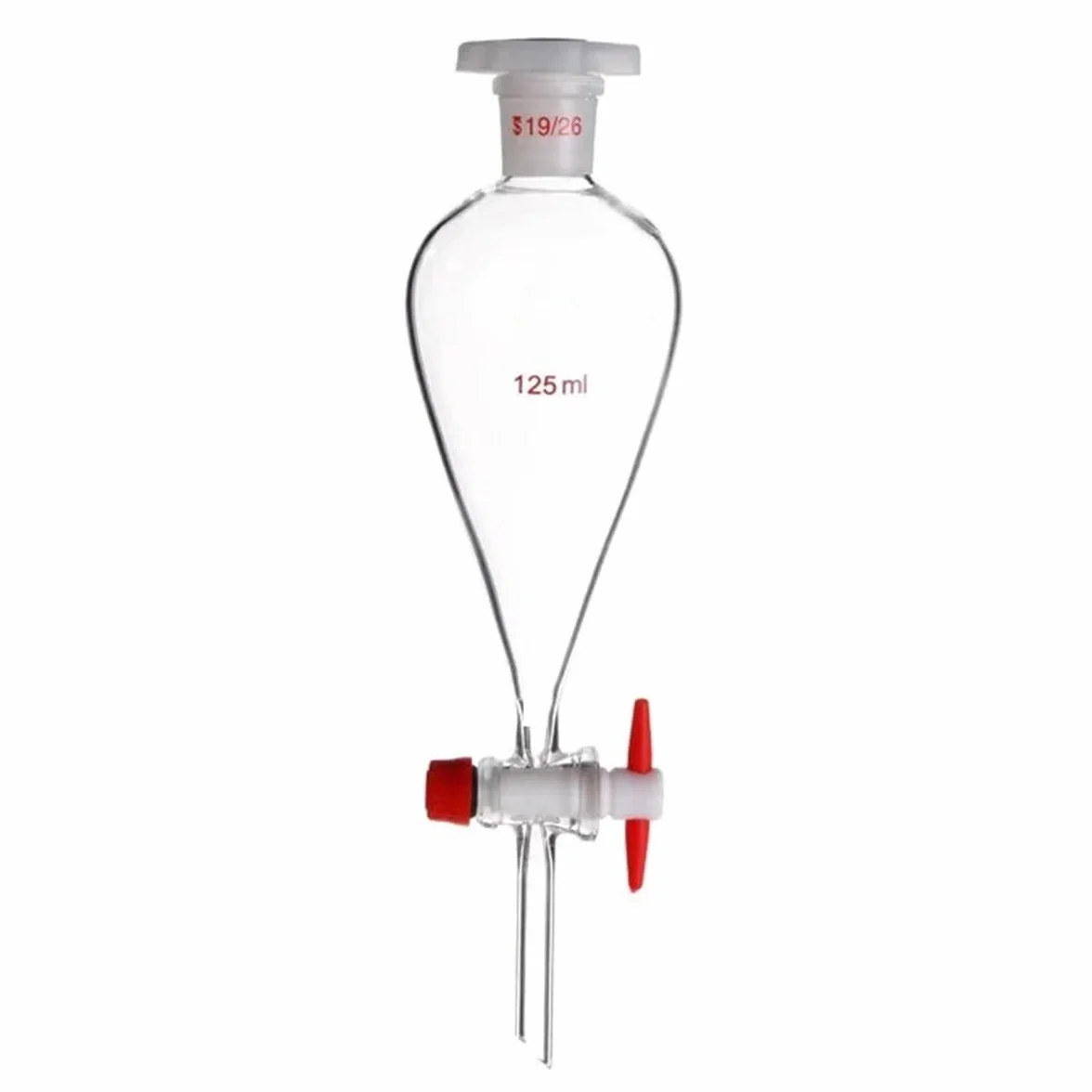 Vetreria da laboratorio Imbuto separatore a forma di laboratorio da 125 ml a 1000 ml for esperimenti di separazione(1000ml (PTFE piston))