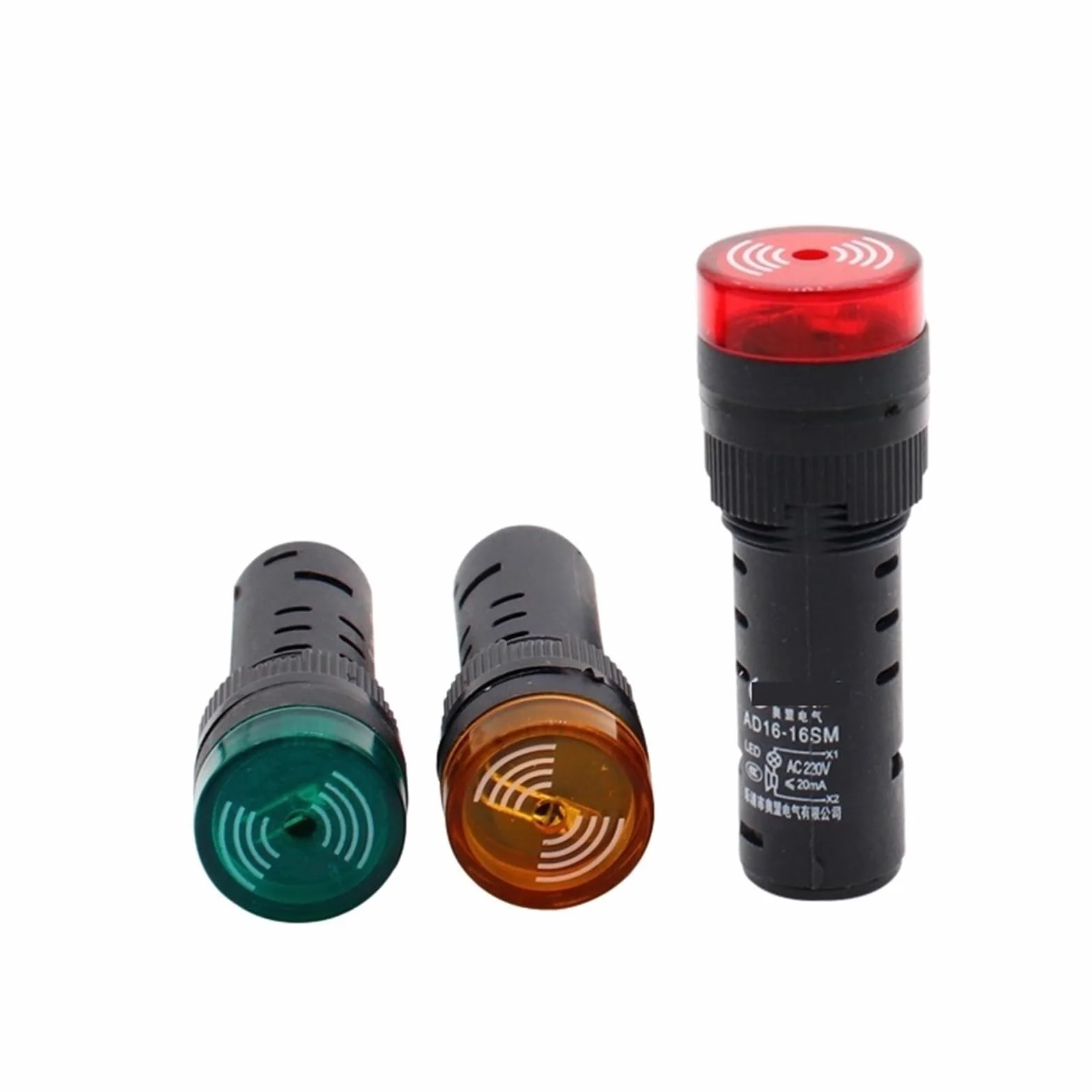 Segnale luminoso LED rosso AD16-16SM 12V 24V 110V 220V 380V Rosso Verde Giallo