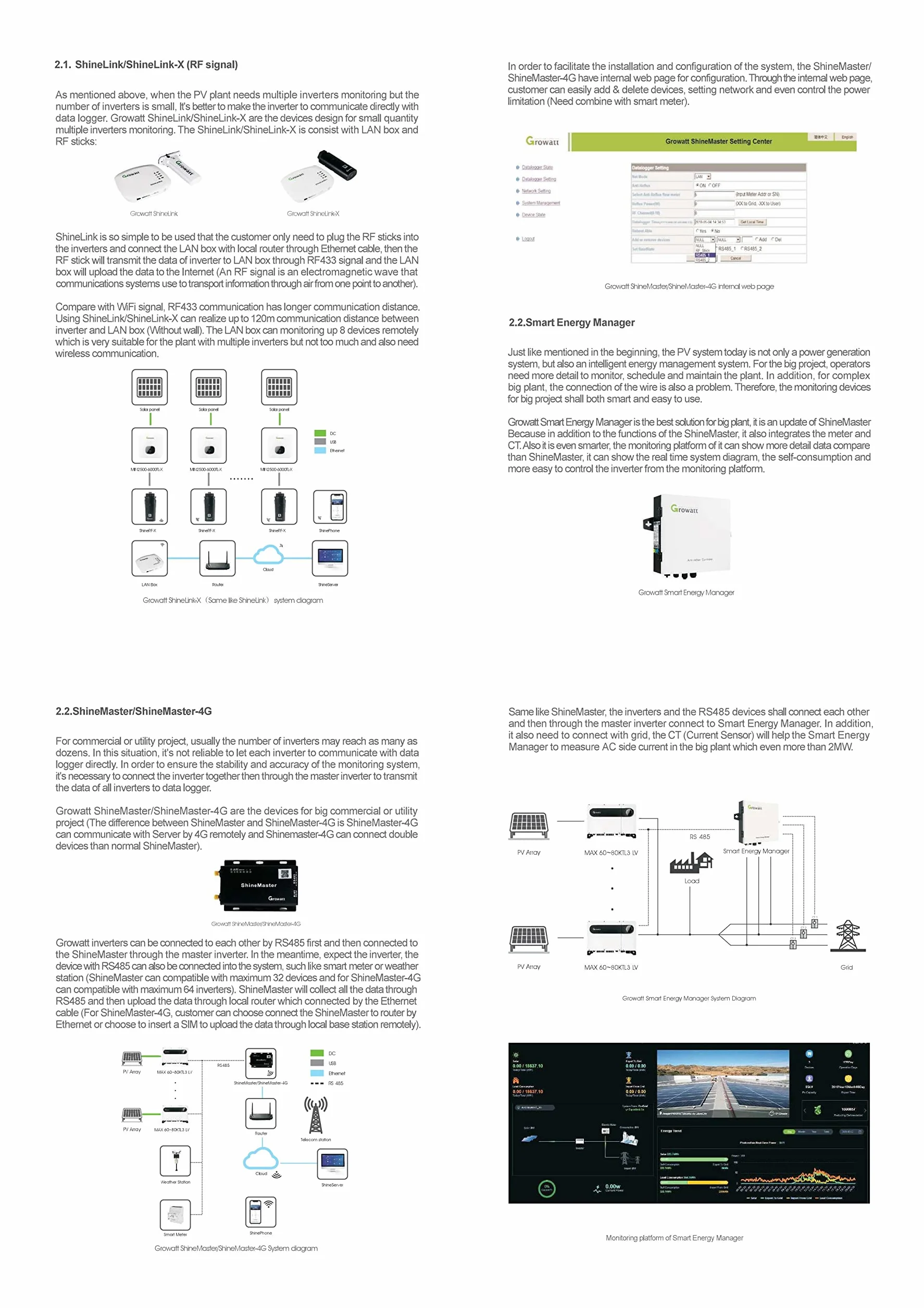 GROWATT Shine Link S - Plug & play kit RF monitoraggio inverter SPH e SPA - ShinePhone App Datalogger
