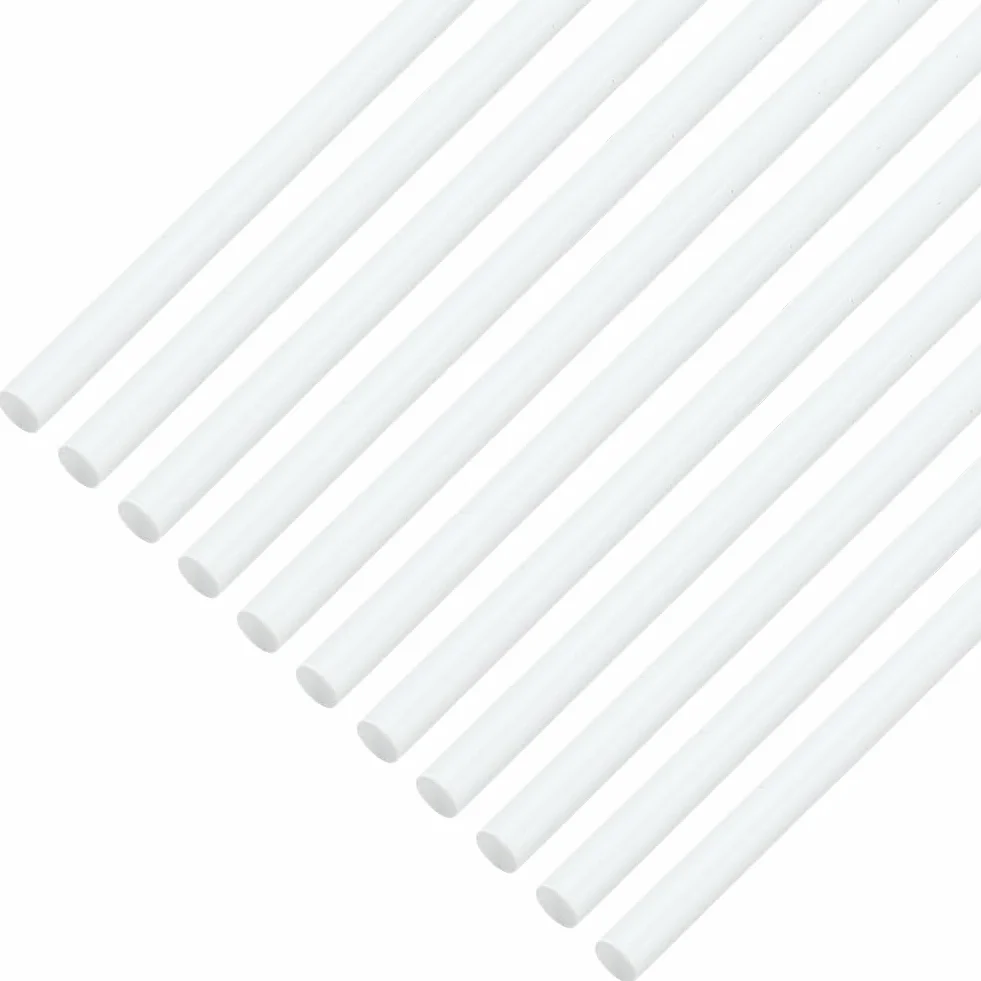 BENECREAT 30 pz Asta Rotonda In Plastica ABS Bianca 4mm X 250mm Barre Tonde per Modellismo
