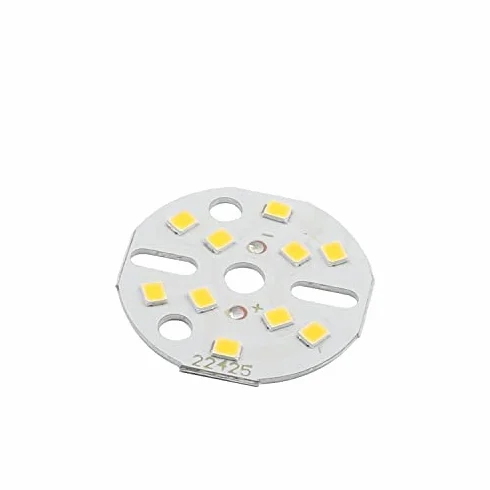 Othmro Chip LED da 5 W, diametro 32 mm, 2835 SMD LED, lampadina in alluminio 15-17 V, bianco caldo 3000 K, 120 lm, 5 pezzi