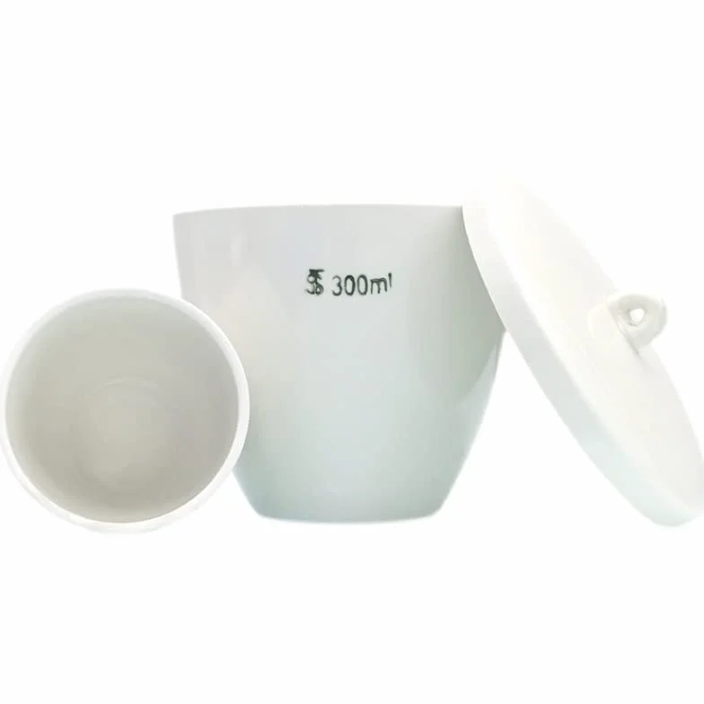 Tutte Le Dimensioni Disponibili Crogiolo in Porcellana da 5 ml a 300 ml Crogiolo in Ceramica da 1/2/5/10 Pezzi con Coperchio for esperimenti di Laboratorio Scolastico (Size : 25ml 5pcs)