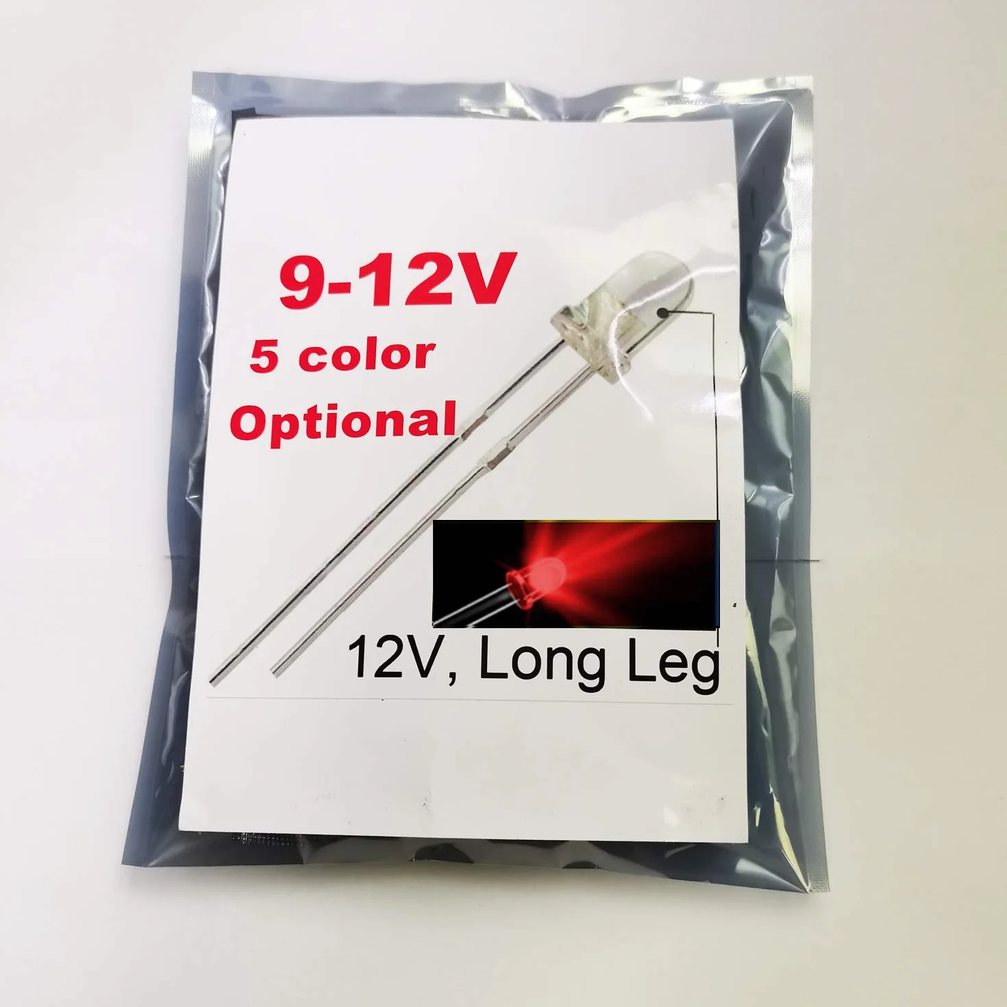 100pcs 12V 3mm LED rosso 9V Gauge Cluster Instrument Light Emitting diodi (bianco, blu, verde, giallo, rosso, opzionale)