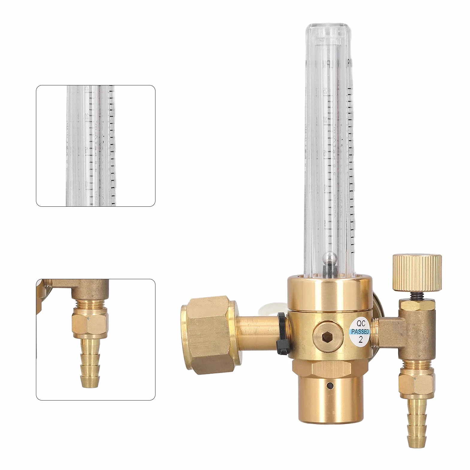 FILFEEL Regolatore di Gas di Saldatura, Carrello di Saldatura Regolatore di Gas MIG CO2 Accessori per MIG 0-3500PSI 0-25 Lpm per Ad Argon
