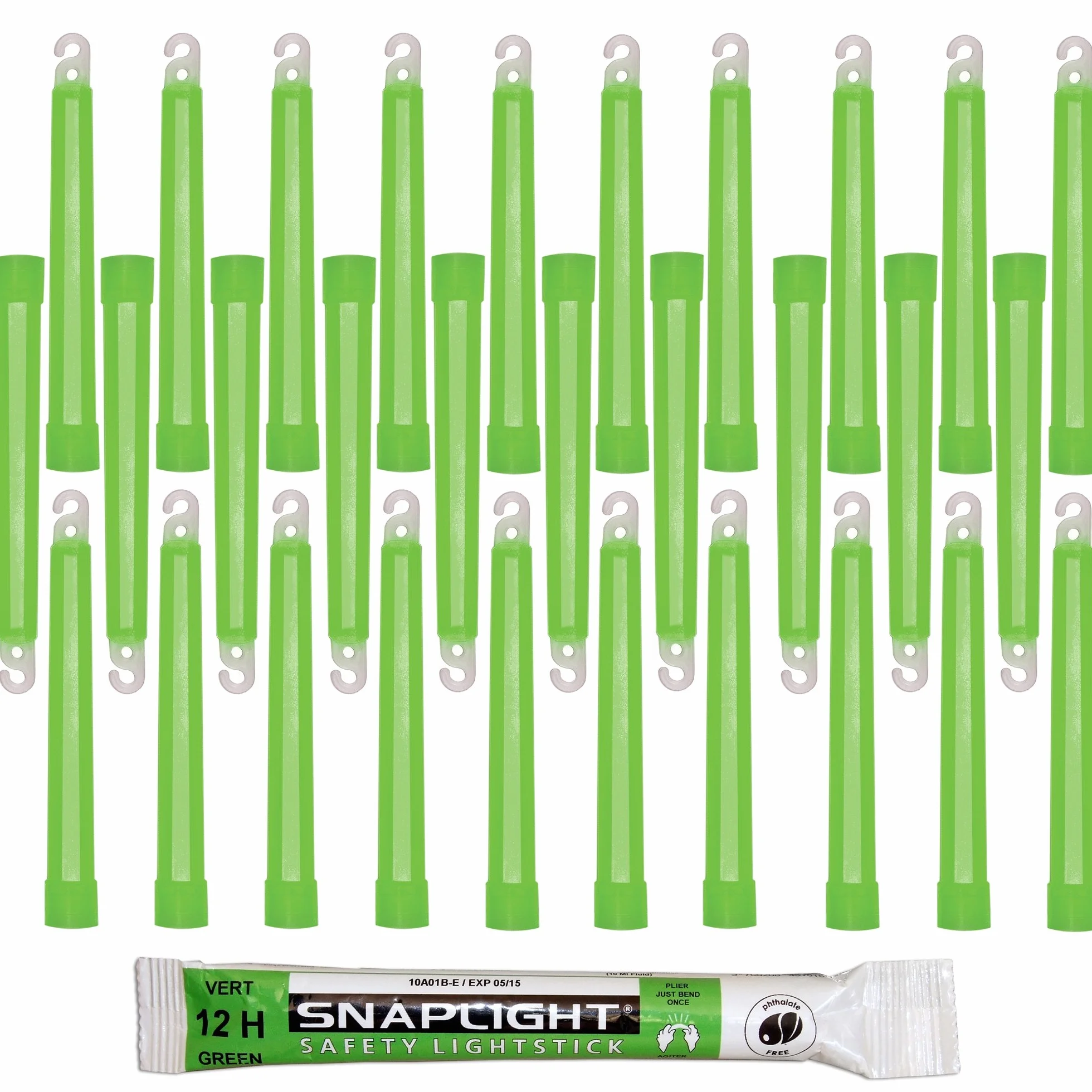Cyalume Bastone Luminoso SnapLight Glow Sticks 15 cm - Light Sticks molto luminoso con durata di 12 ore - Verde (Sacchetto da 30)