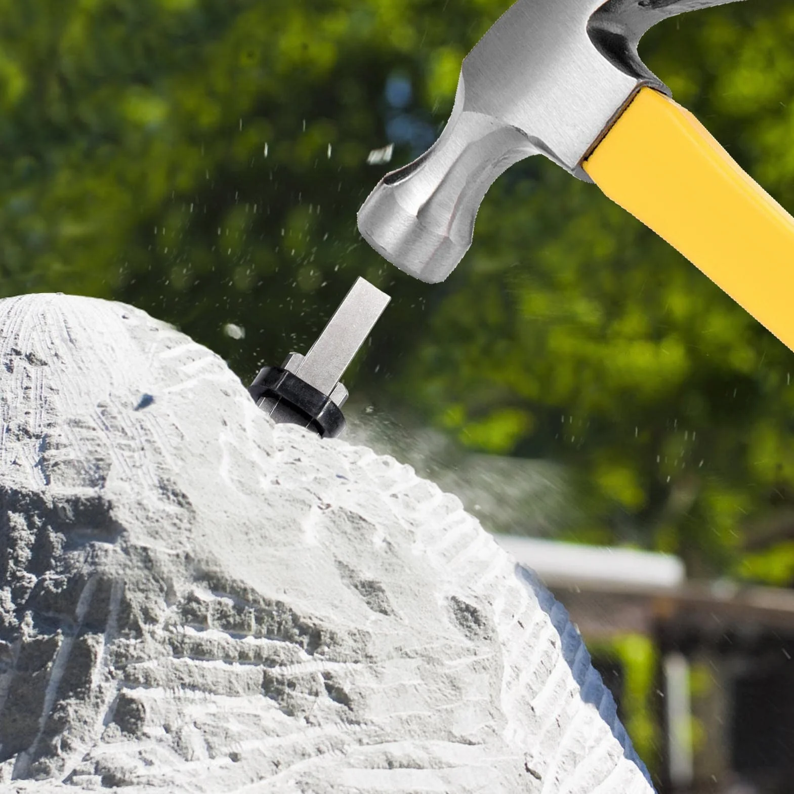 Dischi a cuneo e molla | Cuneo in metallo – Strumenti per taglio di pietra per granito, cemento, , rocce, rocce vulcaniche, rocce calcaree