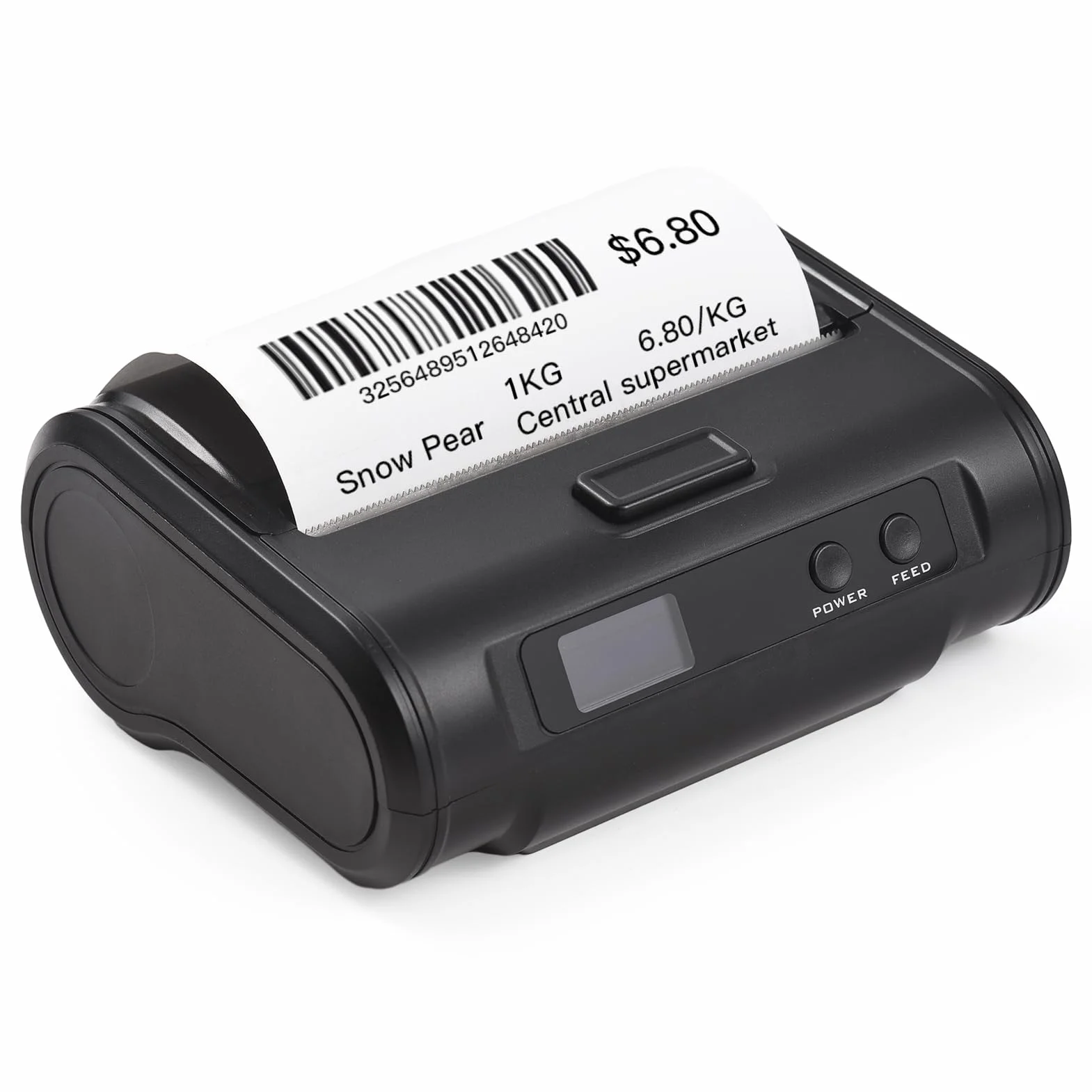 Stampante termica wireless per ricevute Stampante portatile portatile da 4 pollici 110 mm 203 dpi Stampa nitida Connessione BT+USB per il mercato delle piccole imprese Alimentari Supporta carta