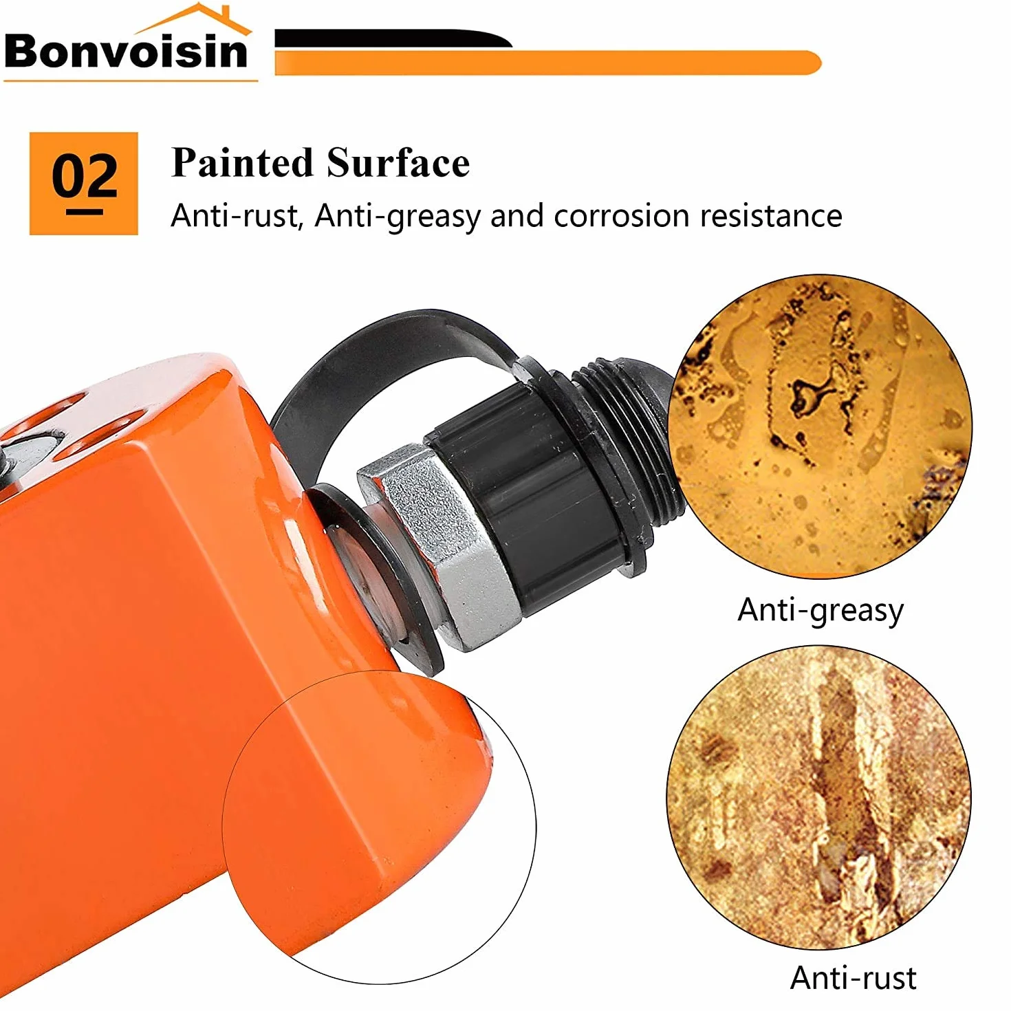 Bonvoisin 20T Martinetto Idraulico, Sollevamento da 30mm, Altezza 57mm, per La Costruzione di Macchinari/Ponti/Edifici (DFPY-20T)