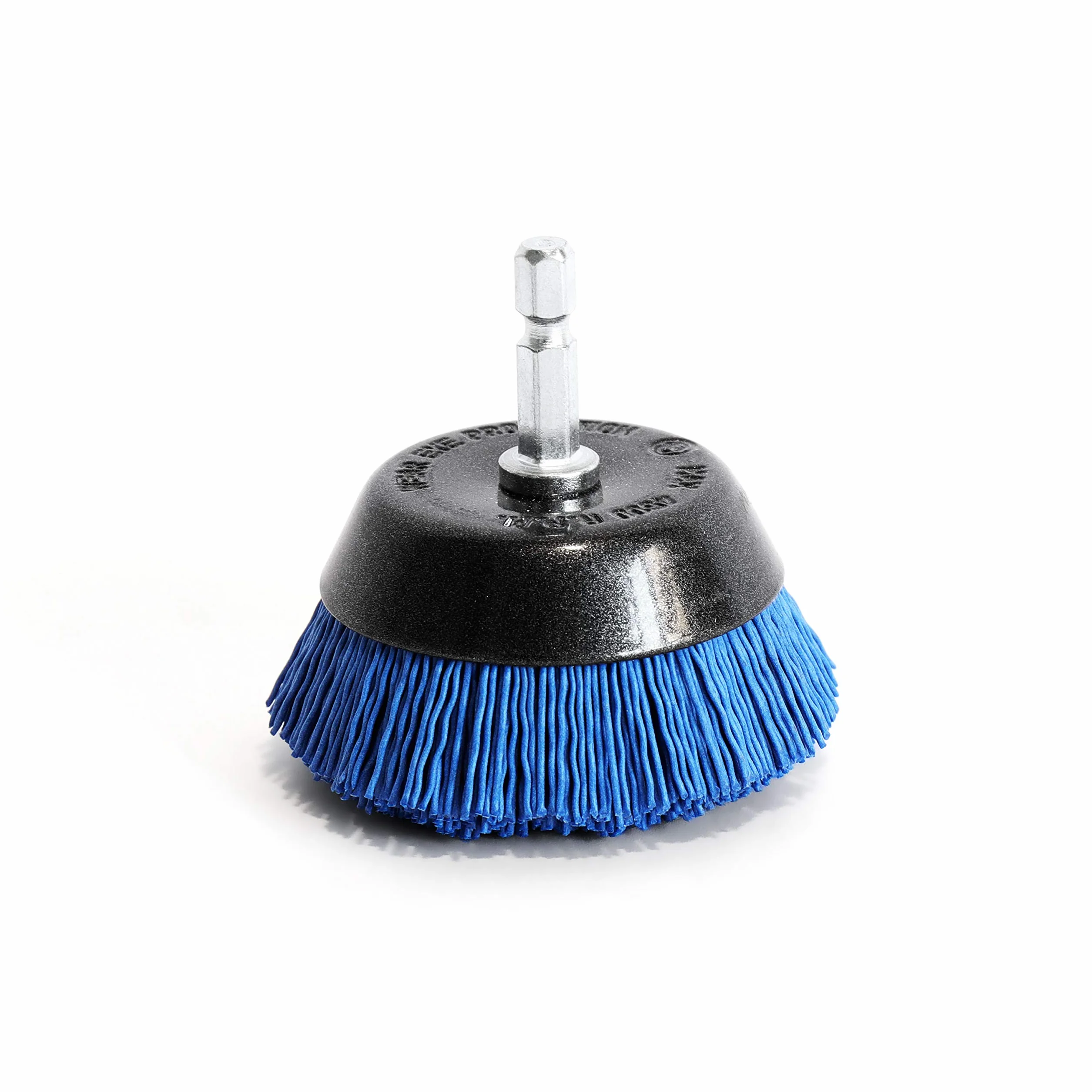 S&R Spazzola Abrasiva a Tazza per Trapano in Nylon MORBIDA per pulire e lucidare Legno Ferro Metalli Acciaio Fughe Piastrelle Pavimenti. Codolo esagonale 1/4" (6,35 mm)