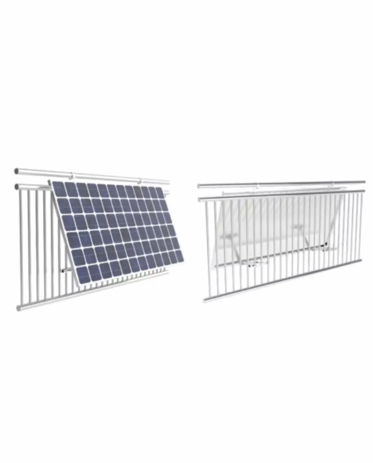 Kit Fotovoltaico per Balcone 820W, Inverter Micro 800W, Grigio Argento, WLAN
