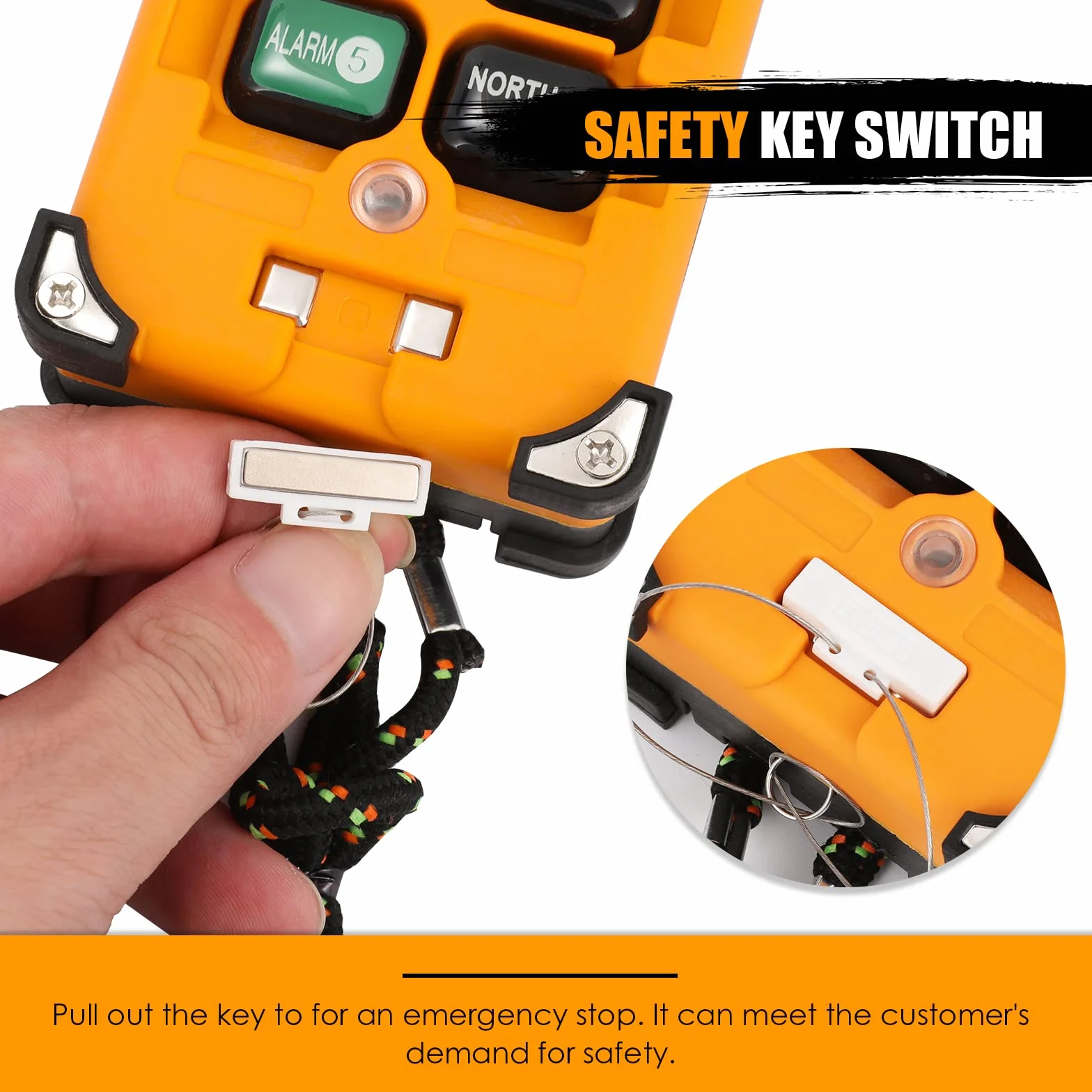 NEWTRY Controllo telecomando alla gru wireless, 12 pulsanti trasmettitori e ricevitore 24V per paranco industriale, gru a ponte (ricevitore DC&AC 24V)