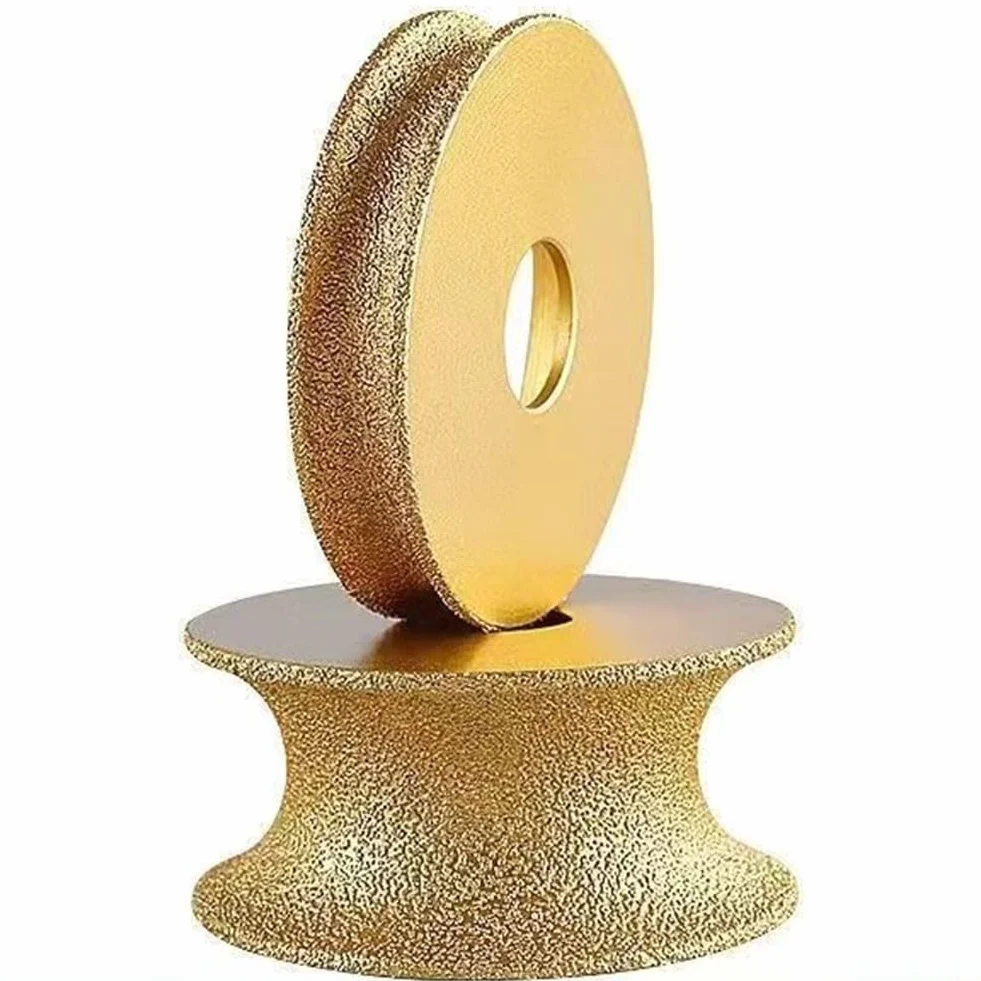Mola a testa tonda brasata sottovuoto 74 x 20 mm per l'uso su superfici dure in pietra e vetro in lavori di costruzione (15 mm)