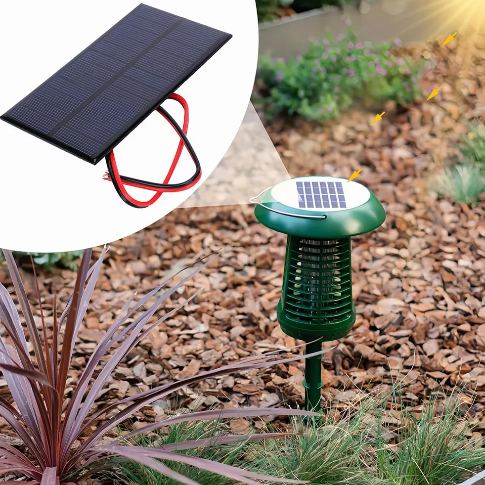 Pannello Solare DC 6V 1W Polysilicon Cella Silicio Caricabatterie Micro Modulo Energetico Rettangolare