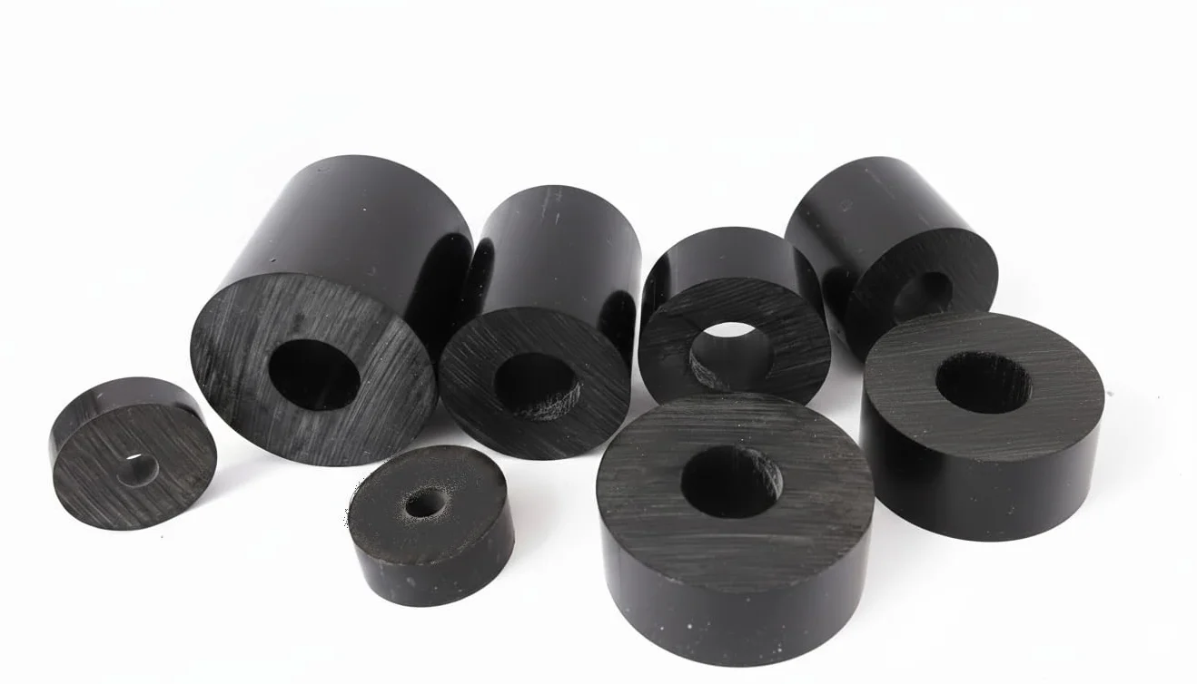 Barra tonda PVC NERO Distanziale ULTARESITENTE tubo tondo 5 pezzi 40x18x20 mm