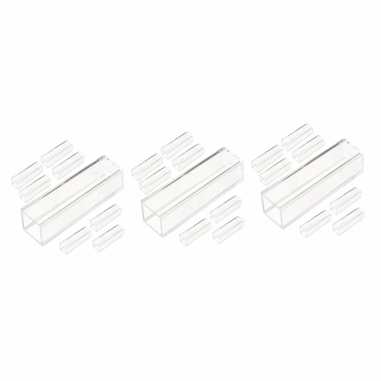 PRETYZOOM 3 Set Cuvette Trasparenti in Plastica 8 Pezzi*3