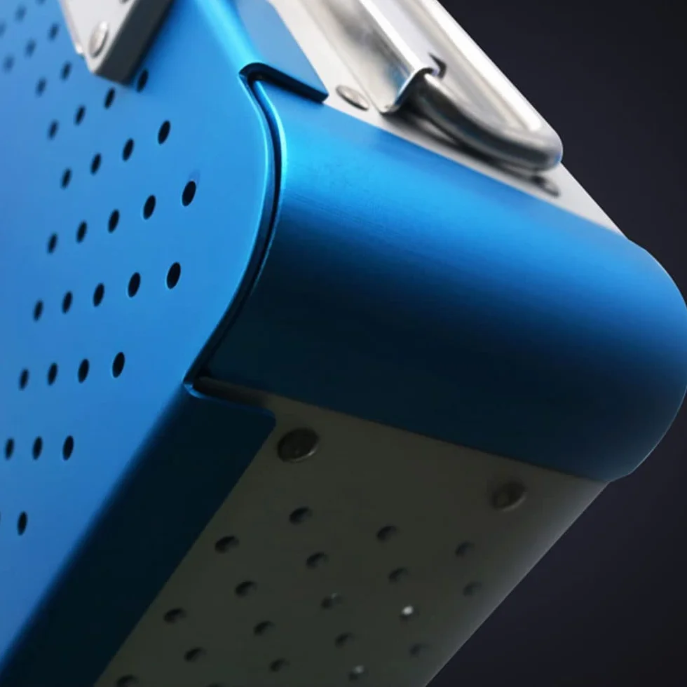 Scatola di sterilizzazione per strumenti chirurgici, in acciaio inox, ad alta temperatura e pressione, 37 x 22 x 10 cm, scatola professionale per la disinfezione degli strumenti