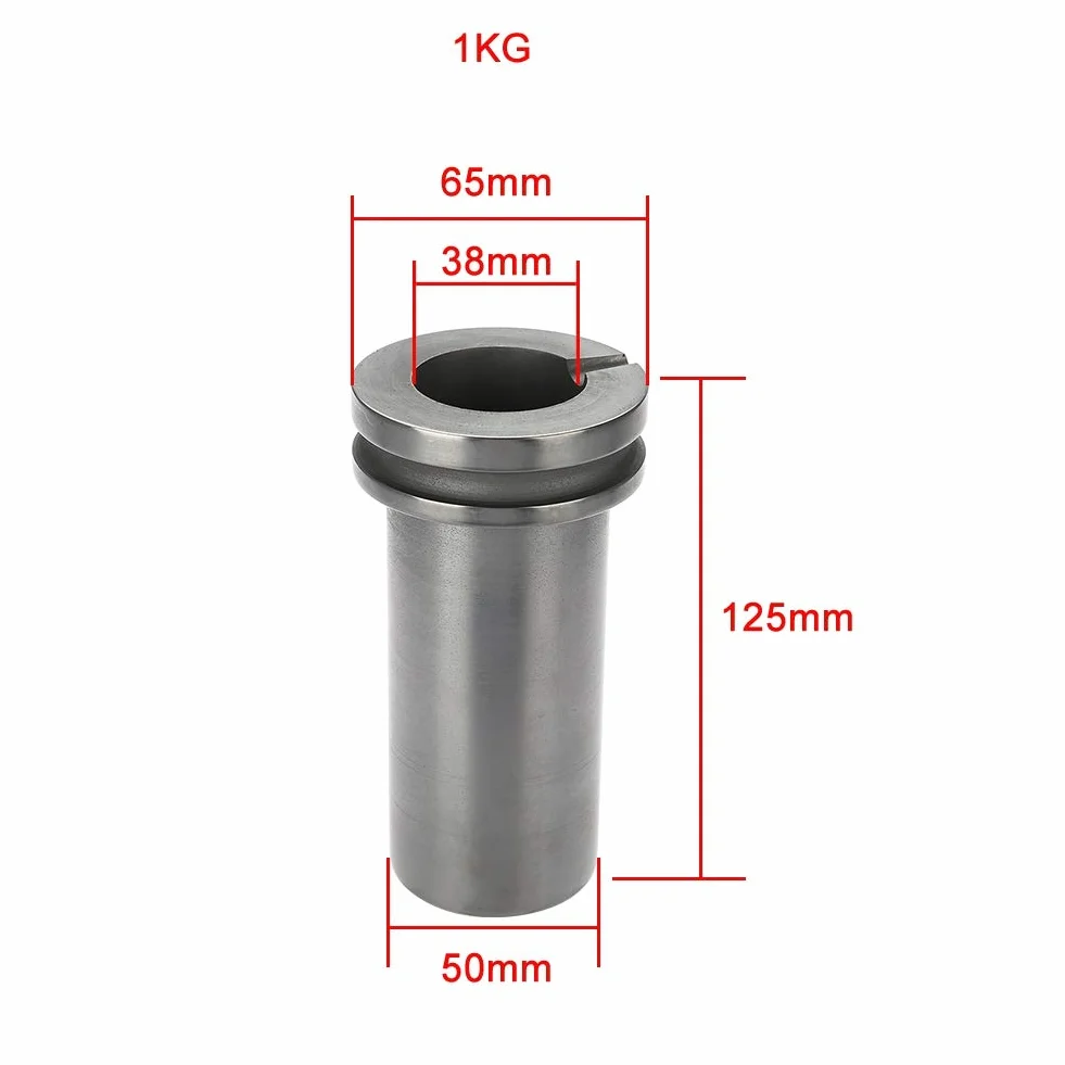 Crogiolo di grafite , resistenza agli urti Crogiolo di grafite da colata Resistenza 1kg/2kg/3kg per la fusione dell'argento per la fusione dell'oro(1KG)