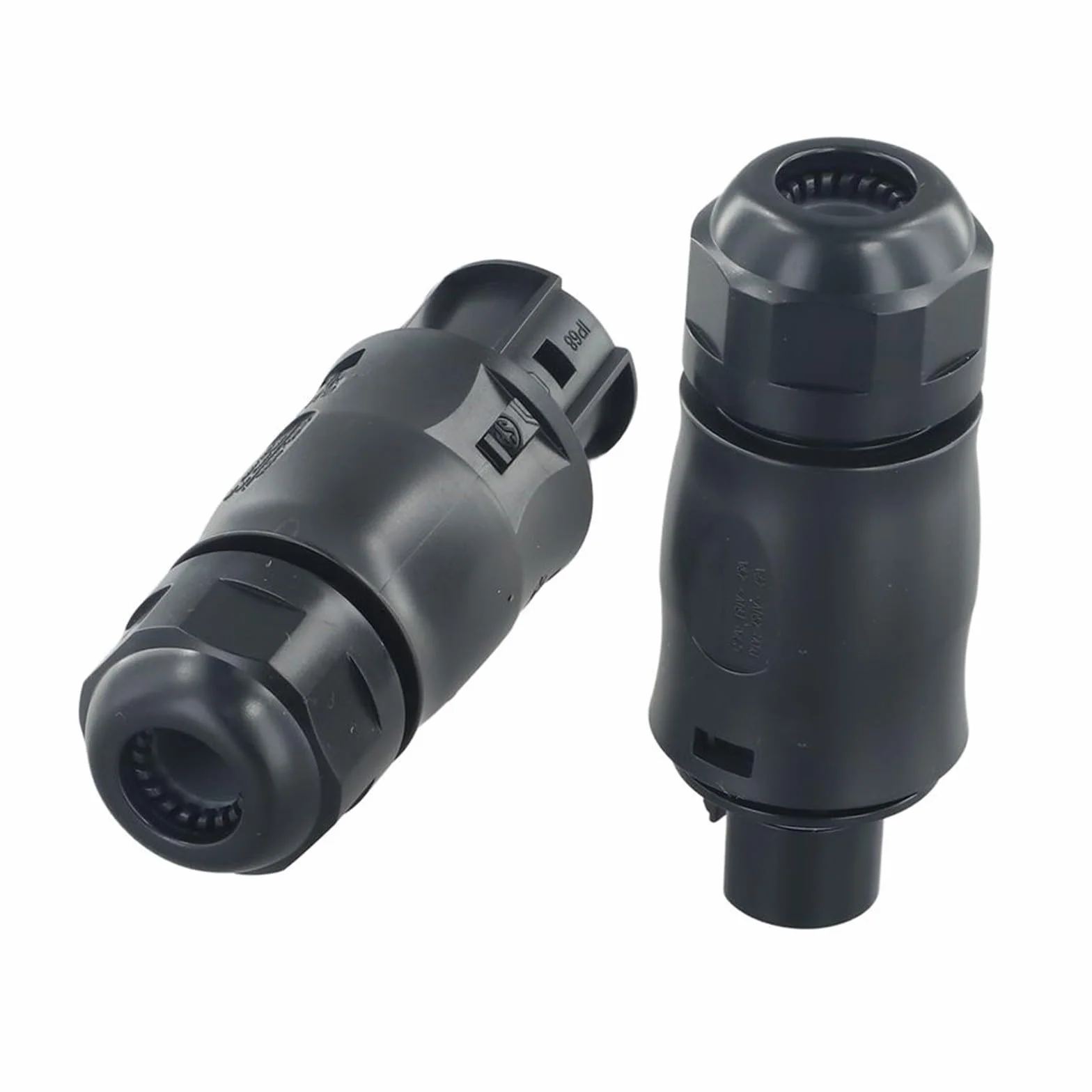 Presa CA IP68 3 pin connettore impermeabile per inverter cavi 10-13 mm nero