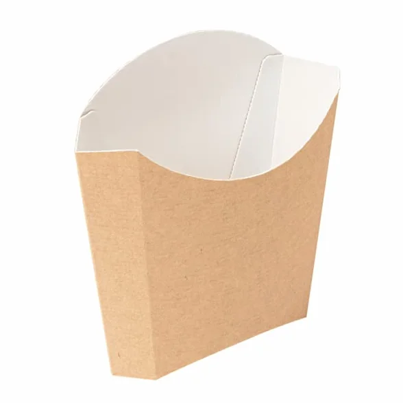 Generico Scatola fritti patatine 13,5x8,5x16 cm 165g kraft bio asporto riciclabile biodegradabile food - 200 pezzi