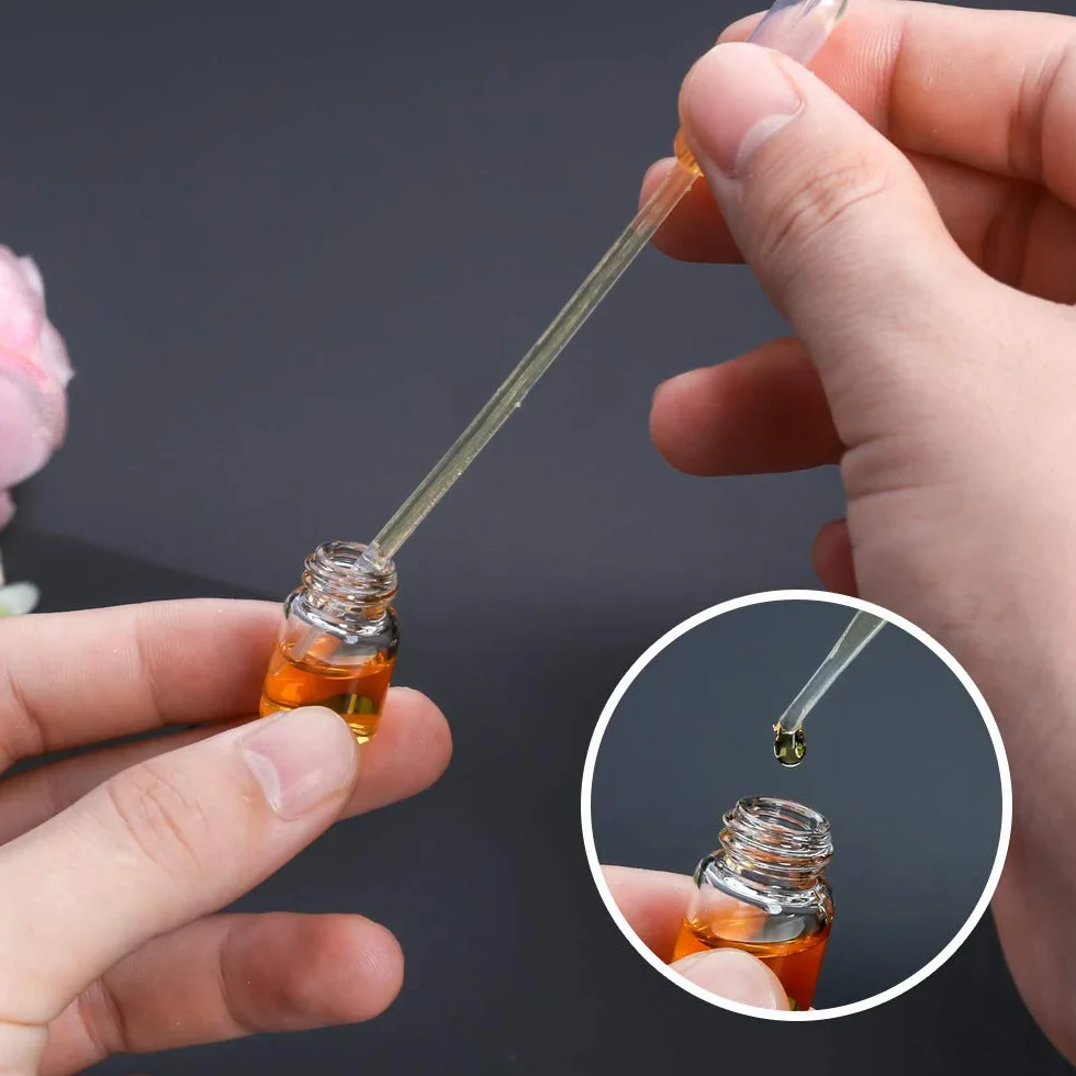 Flaconi in vetro trasparente 5 ml per oli essenziali, piccole fiale vuote con riduttore