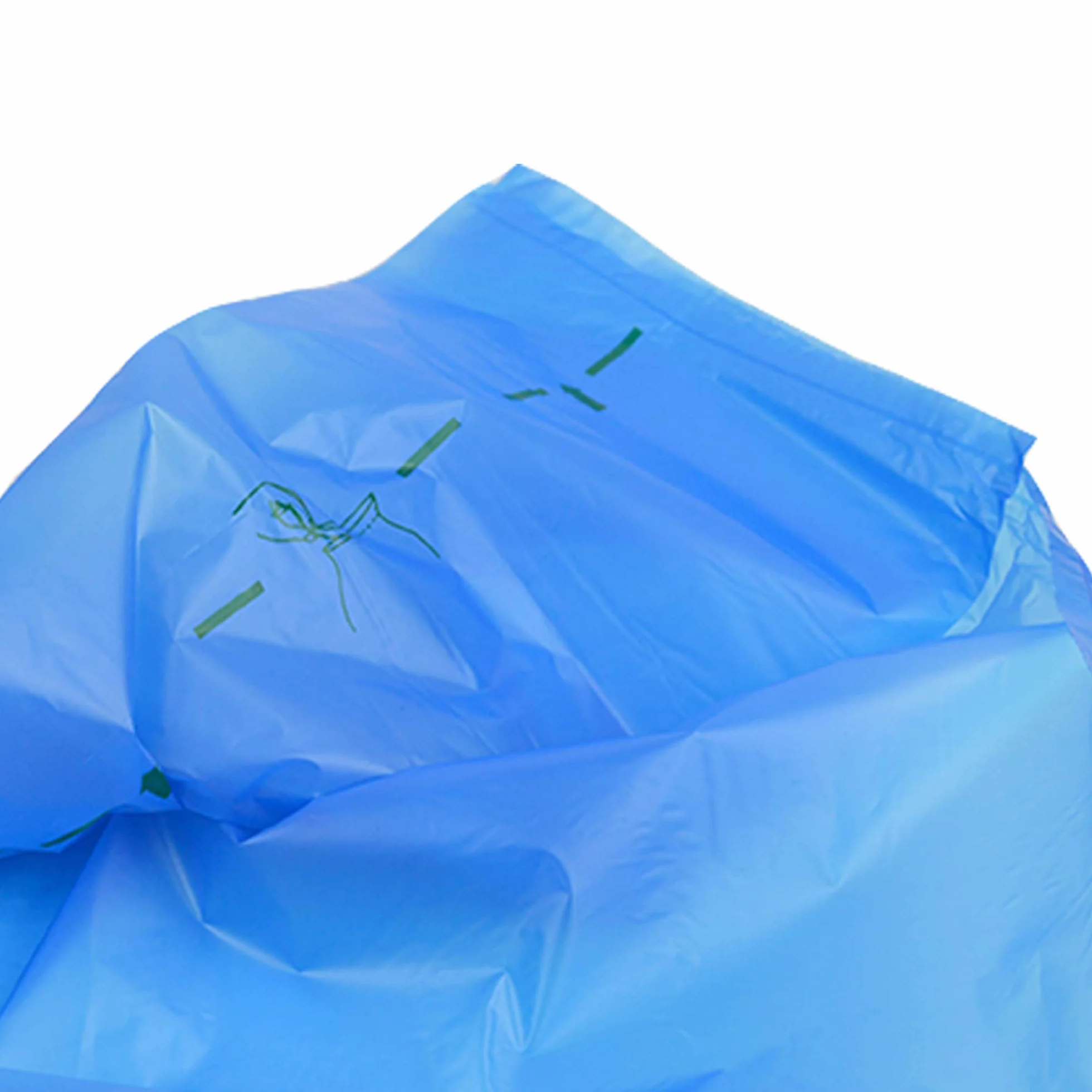 IMBALLAGGI ALIMENTARI PZ 50 Gambali HDPE 41 X 64 + Laccio Colore Azzurro MONOUSO da Utilizzare in Diversi Ambienti