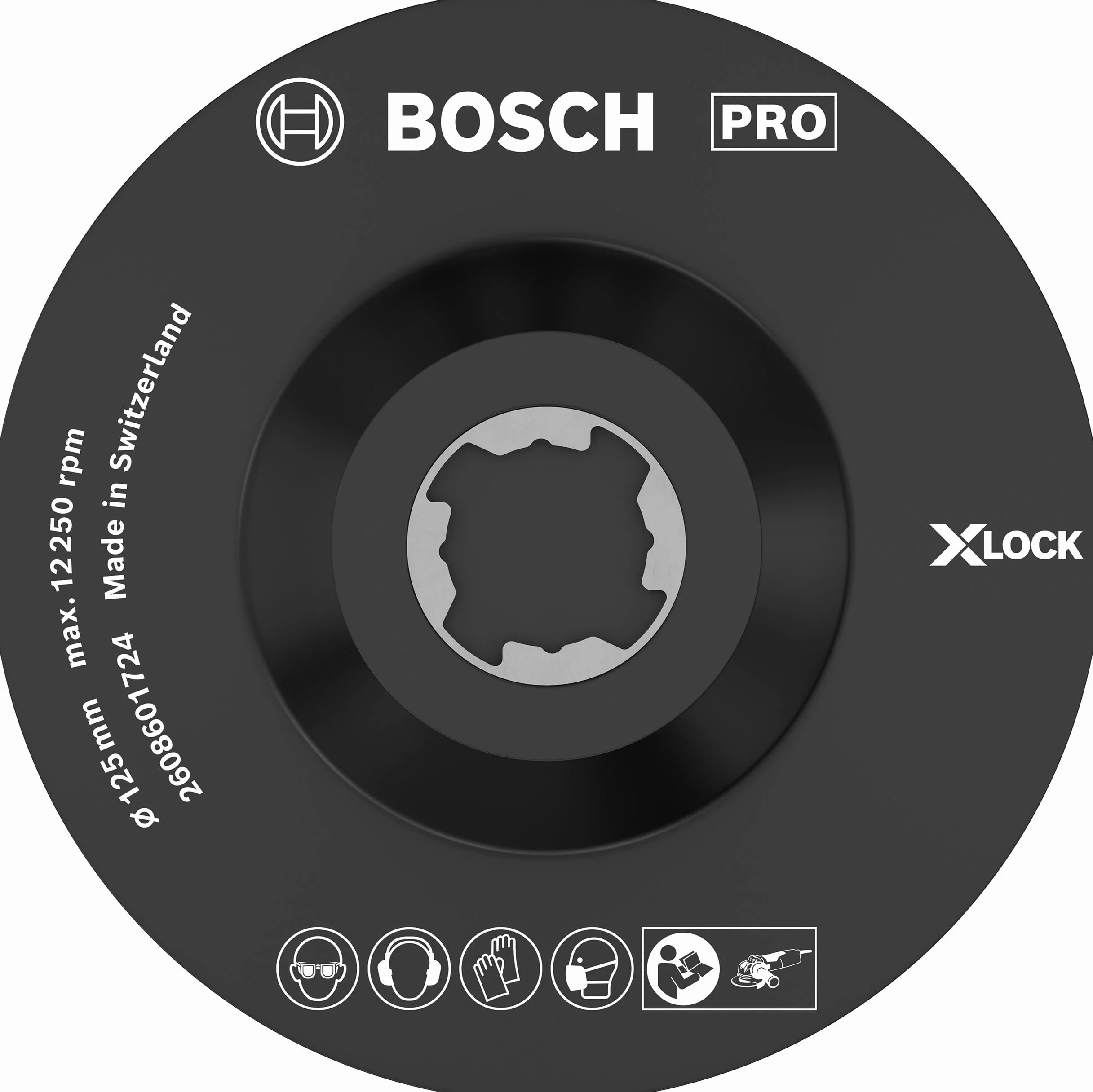 Bosch Professional 2608601724 Platorello SCM, con Spina di Centraggio, X-Lock, Ø125 mm