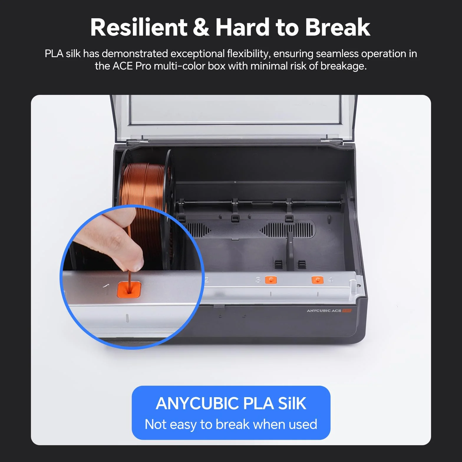 ANYCUBIC PLA Silk Filamento 1,75 mm Bicolore Arcobaleno-16m Stampante 3D