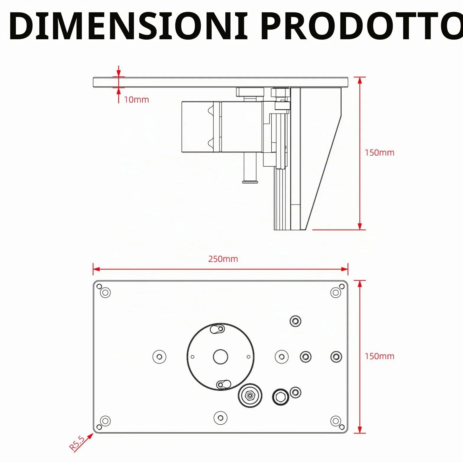 Piastre Inserto Banco Fresa Set, Piastra Di Inserimento Del Tavolo Del Router, Router Ascensore, Tavolo di Sollevamento, Router Lift Trimming Machine Invertito Tavolo