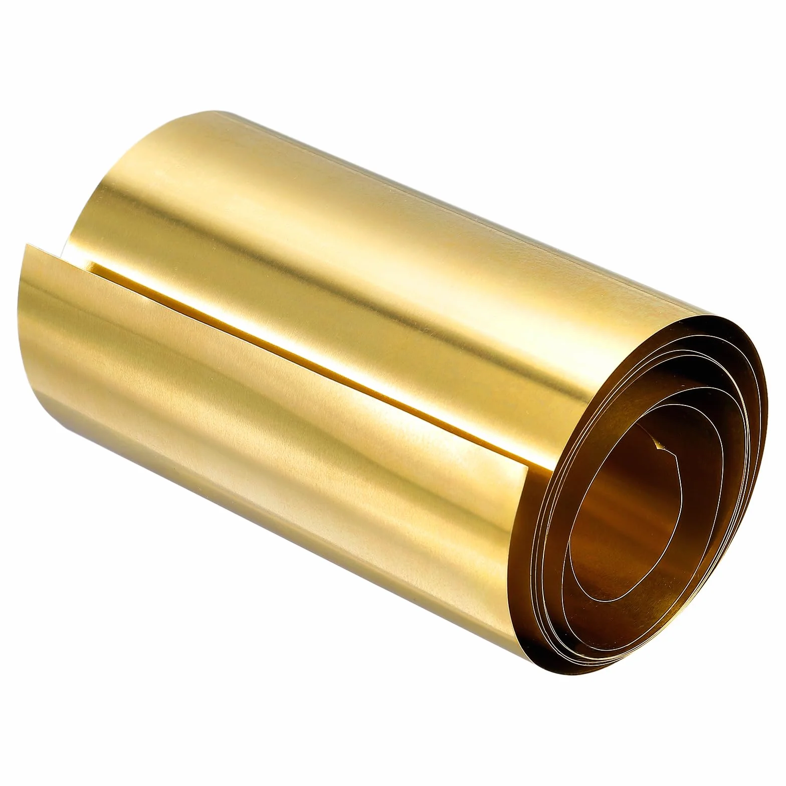QUARKZMAN Rotolo di Lamiera in Ottone 2000mm x 100mm x 0,2mm - Nastro per Artigianato, Riparazioni Elettriche, Messa a Terra