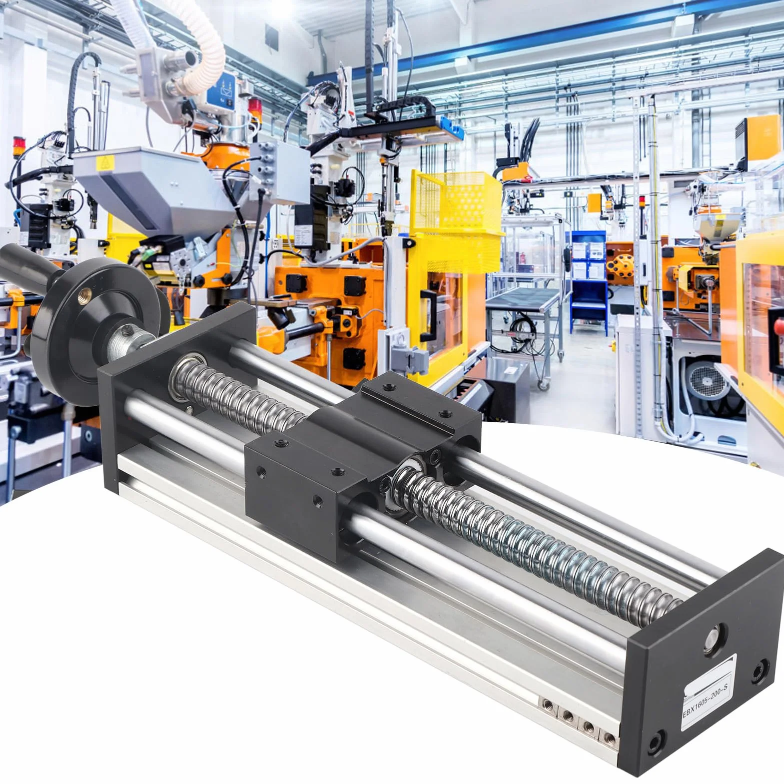 Tavola Scorrevole Manuale a Sfere a 2 Assi a Slitta Lineare Piattaforma di Guida Precisa Corsa 200 Mm con Cuscinetti Lineari(EBX1605)