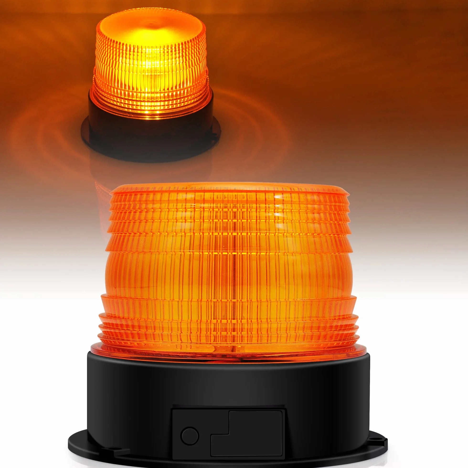Dinfu Luce di avvertimento a LED senza fili 12 V Strobe Beacon Luci lampeggianti ricaricabili di emergenza ambra luci per auto camion con magnetico