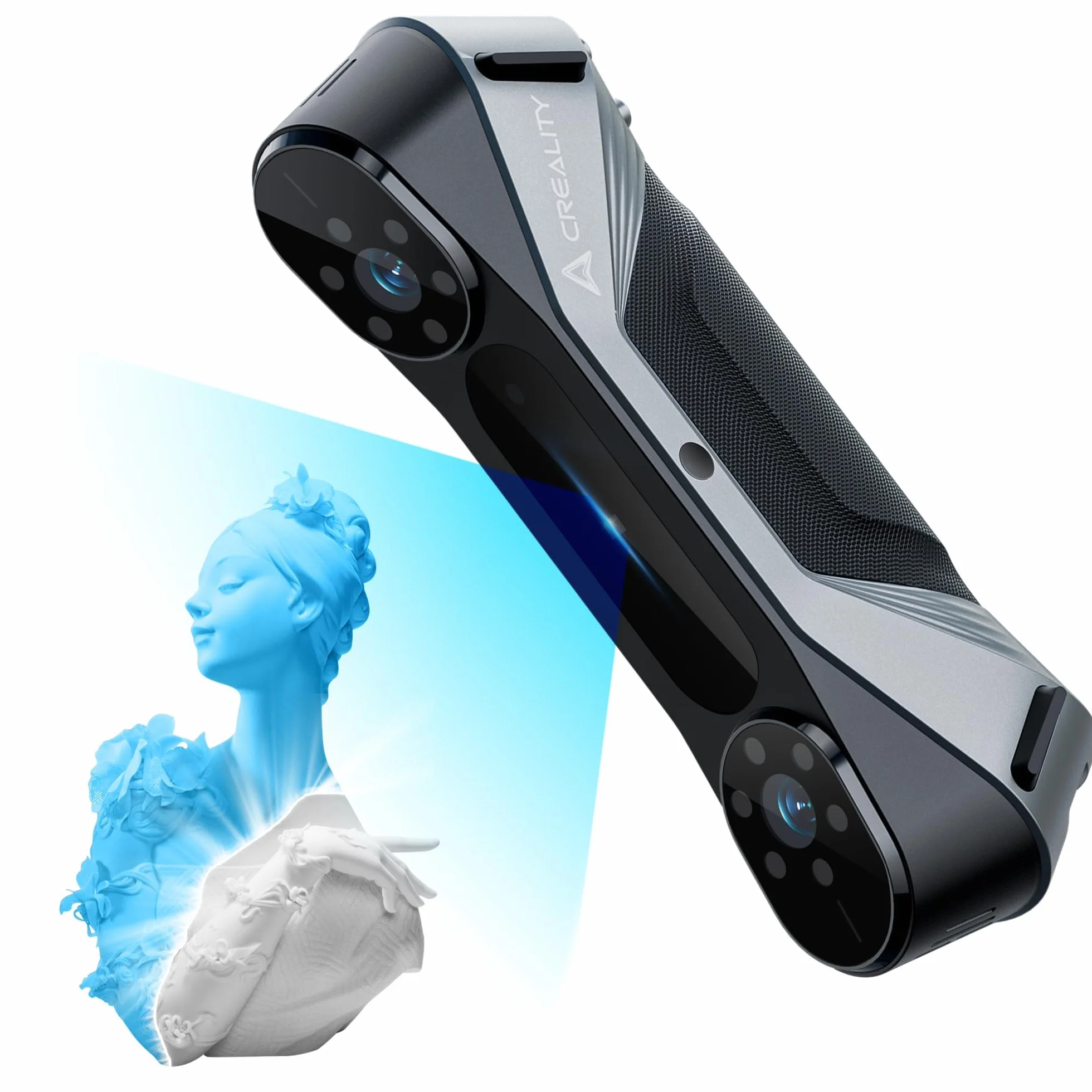 Creality CR-Scan Raptor Scanner 3D per stampa 3D, scanner palmare, precisione 0,02 mm, anti-shake Tracking, velocità di scansione fino a 60 fps, supporto di oggetti 5-2000 mm, per Windows Mac