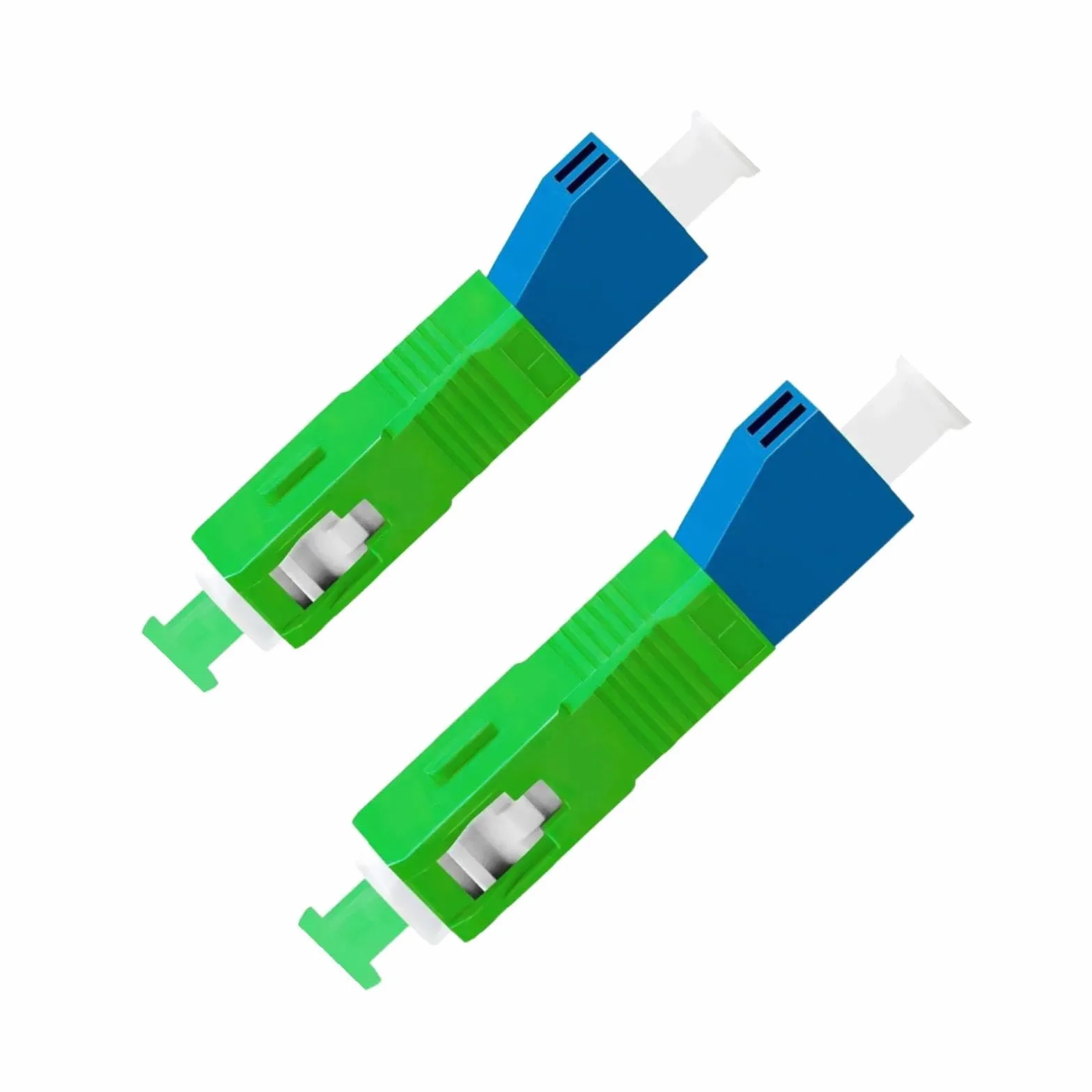 Connettore Fibra Ottica, 2 Pezzi Adattatore da SC Maschio a Flangia Ibrida LC Femmina, Verde Accoppiatore Ottico, Nucleo in Ceramica, per Cavi Ottici e Pannelli di Permutazione