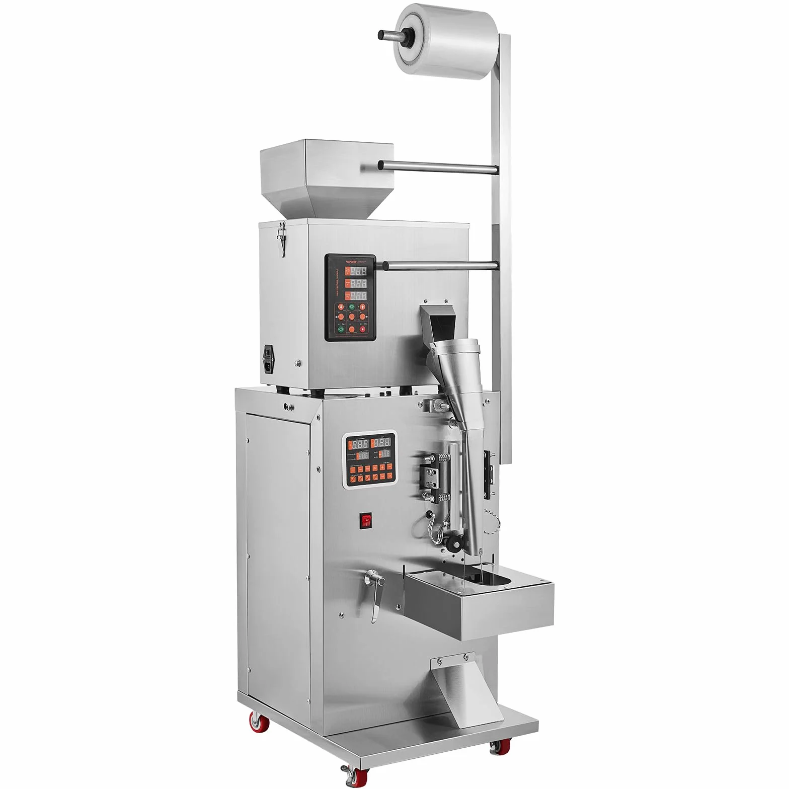 VEVOR Confezionatrice Automatica per Particelle, 1-100 g, Bustina Multifunzione per Riempire Ponderazione Bustine di Polvere, Riempitrice per Polvere per Semi di Tè Grani Farina Chicchi
