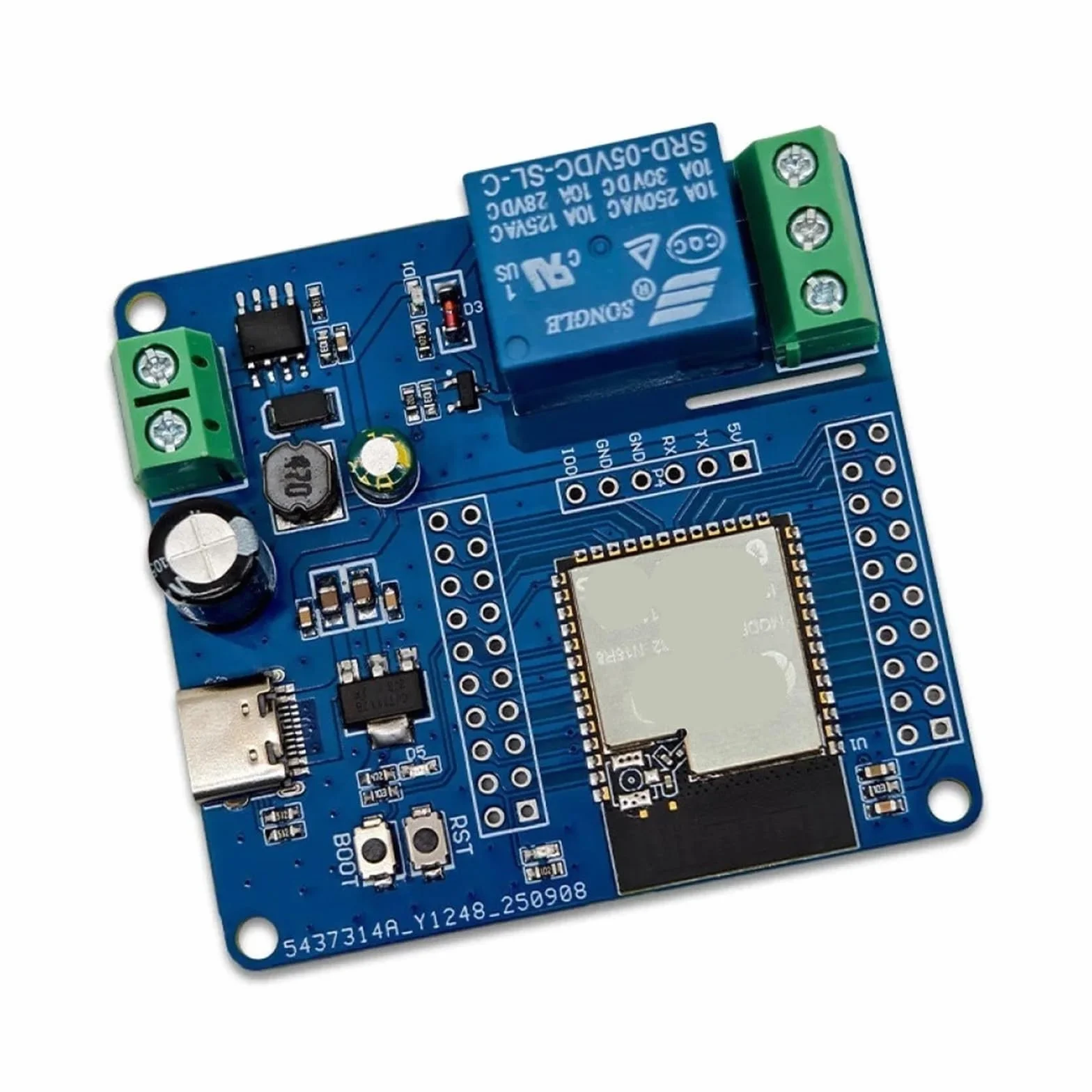 Modulo relè PLC ESP32-S3 WF BT Modulo relè singolo DC5-60V Alimentazione USB+UART Masterizzazione 2x20Pin