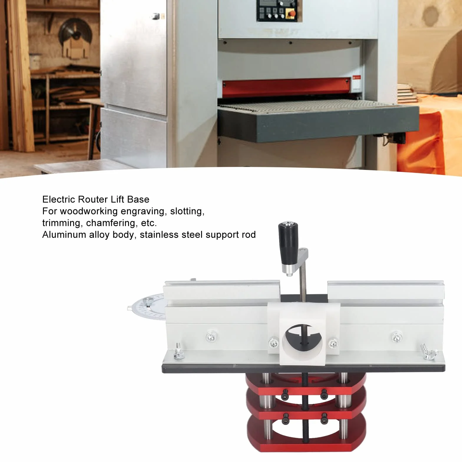 Sollevatore per Fresatrice, Base di Sollevamento per Fresatrice con Piastra Superiore per Macchine per la Lavorazione del Legno, Design Universale, Portata di Sollevamento di 51