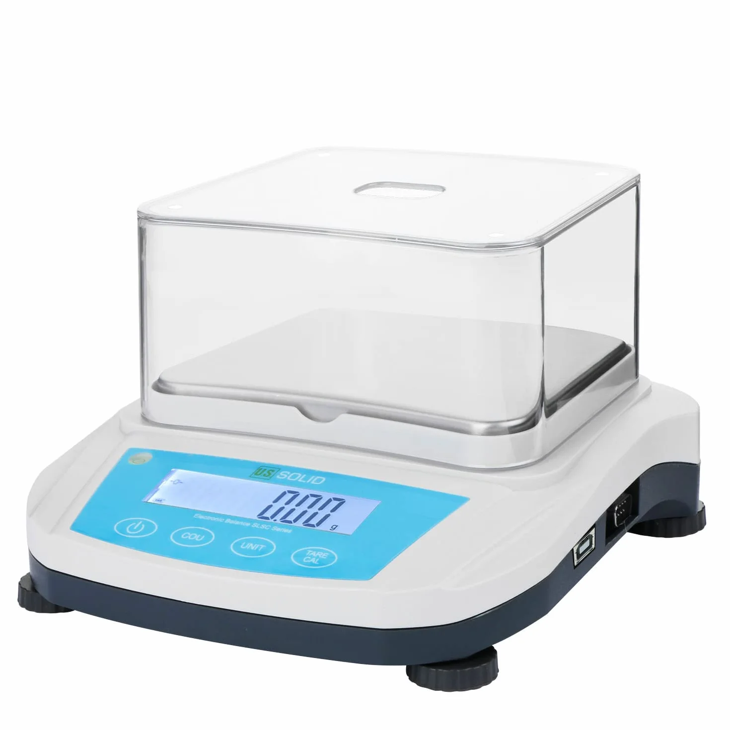 U.S. Solid Bilancia di precisione da laboratorio, 300 g x 0,01 g, bilancia analitica ad alta precisione con interfaccia USB e RS232, scudo di tiraggio staccabile, peso di calibrazione, 100-240 VAC