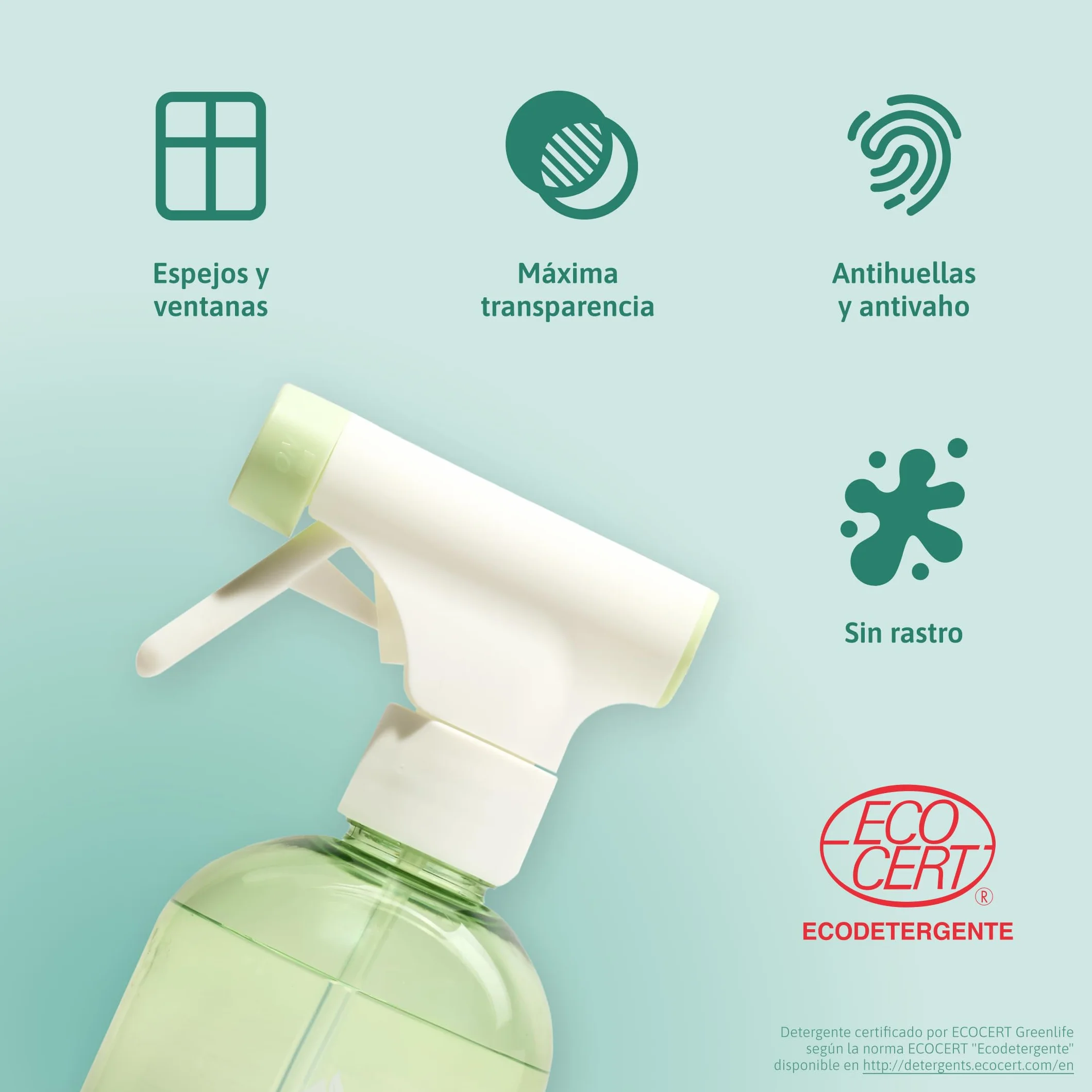 Natulim Confezione di detergenti per vetri – Pulizia profonda e senza traccia per superfici trasparenti – Set spray ricaricabile da 500 ml + 2 buste di ricarica (1 bustina = 500 ml).