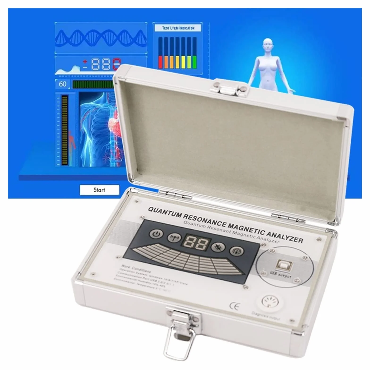 Quantum Magnetic Resonance Analyzer Nuova Versione Controllo dell'analizzatore del Corpo Impostato con 54 rapporti
