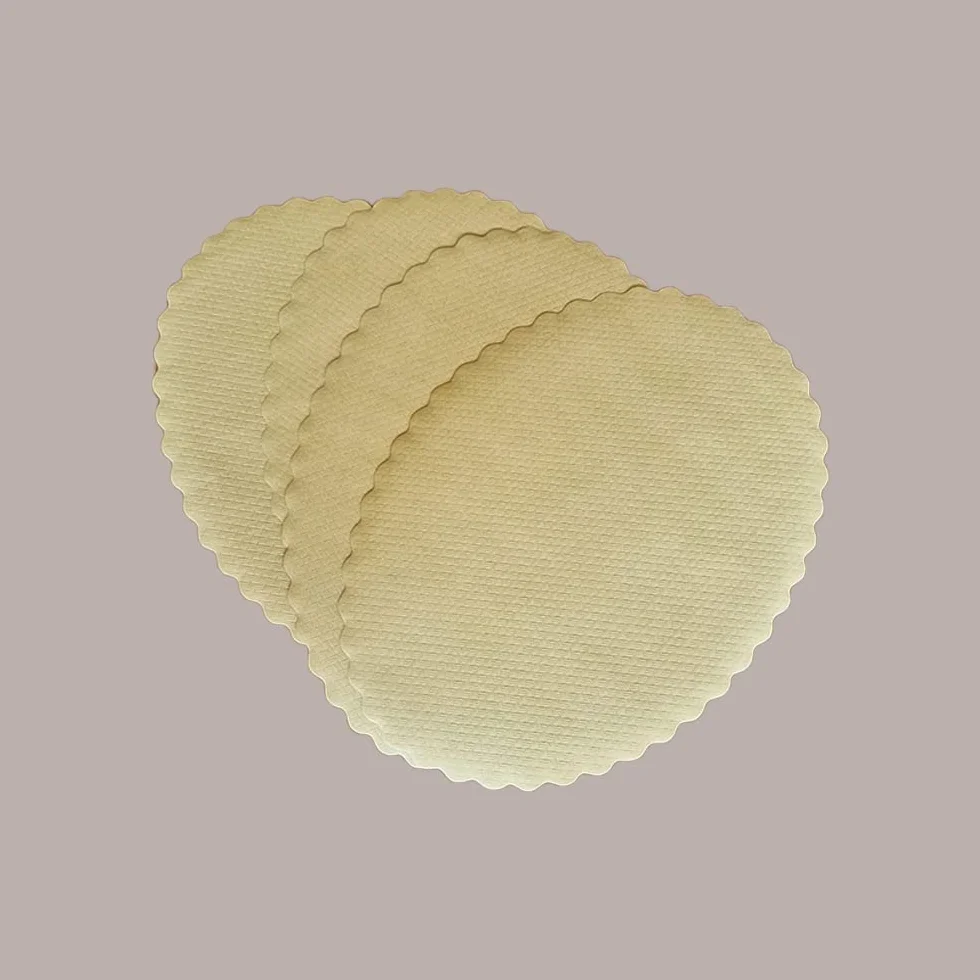 Lucgel Sottofritti Ovali in Carta Paglia Gialla Alimentare Goffrati Antigrasso 33x48 cm - 150 pezzi -