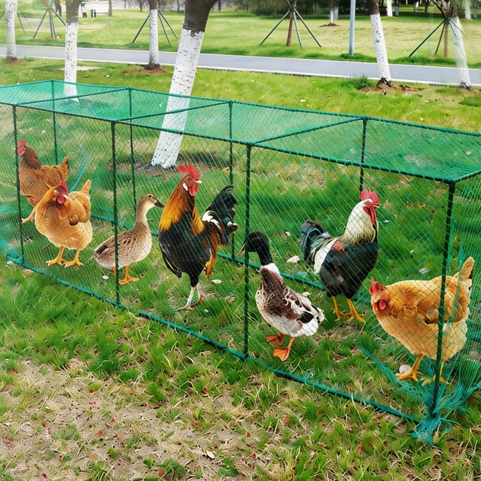 Pollaio, Recinzione Mobile per Polli 320 * 80 * 80cm Kit Recinzione Rete per Galline Recinzioni per Pollame, Anatre, Coniglietti
