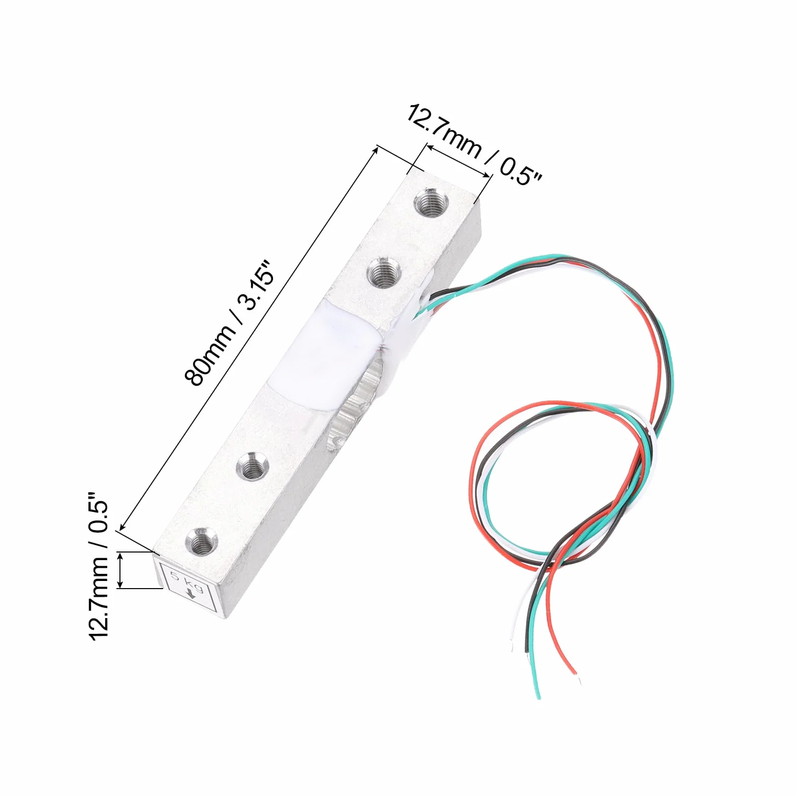 QUARKZMAN Sensori di Pesatura, 4 Set Sensore Peso Cella Carico Digitale 5Kg + Modulo Hx711 Sensore Pesatura 24 Bit A/D Precisione Doppio Canale per Kit Bilancia Cucina Elettronica Portatile