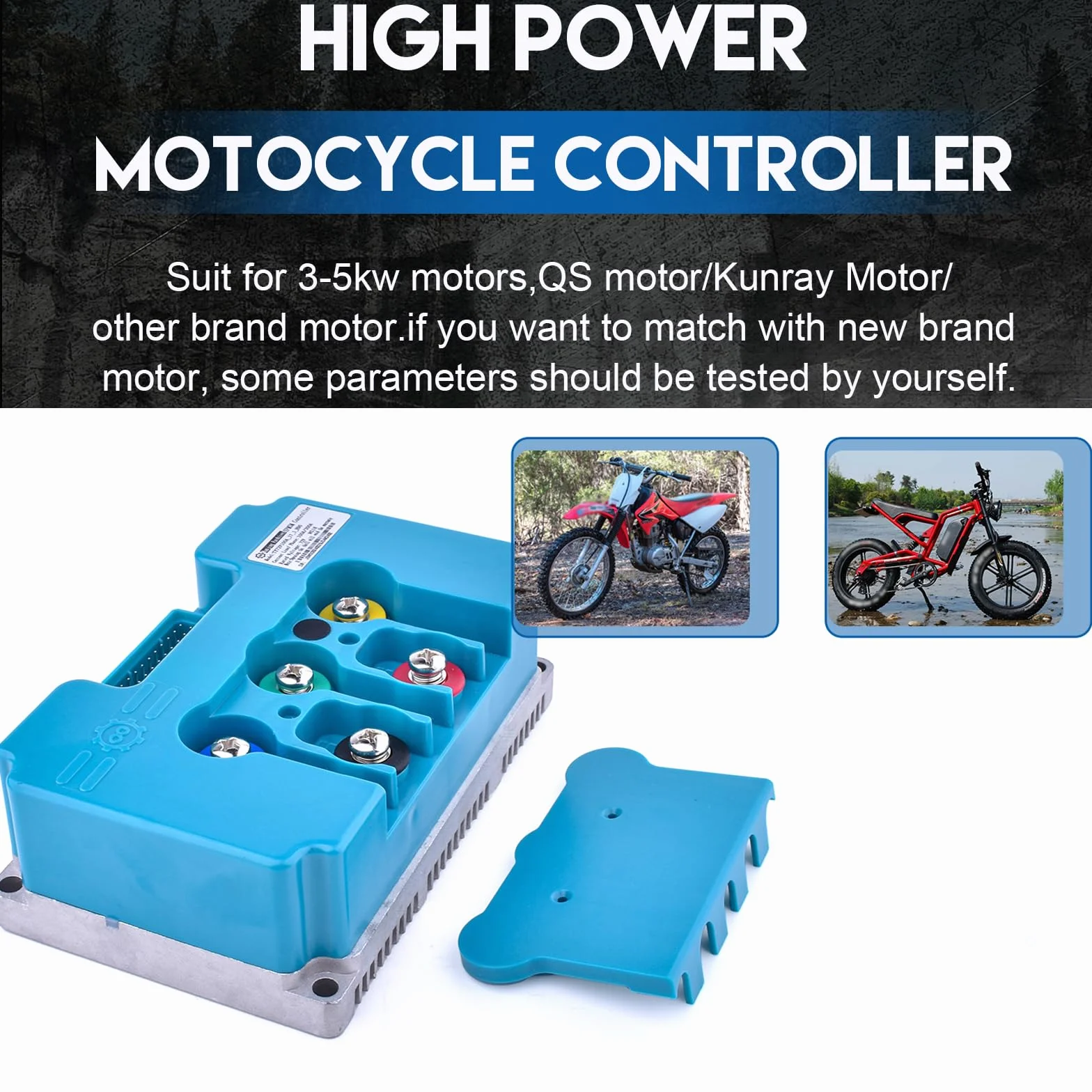 doinal Fardriver Controller 72V 100A Onda Sinusoidale Programmabile 72V 5000W Controller Moto Elettrico per 3KW-5KW Motore Brushless